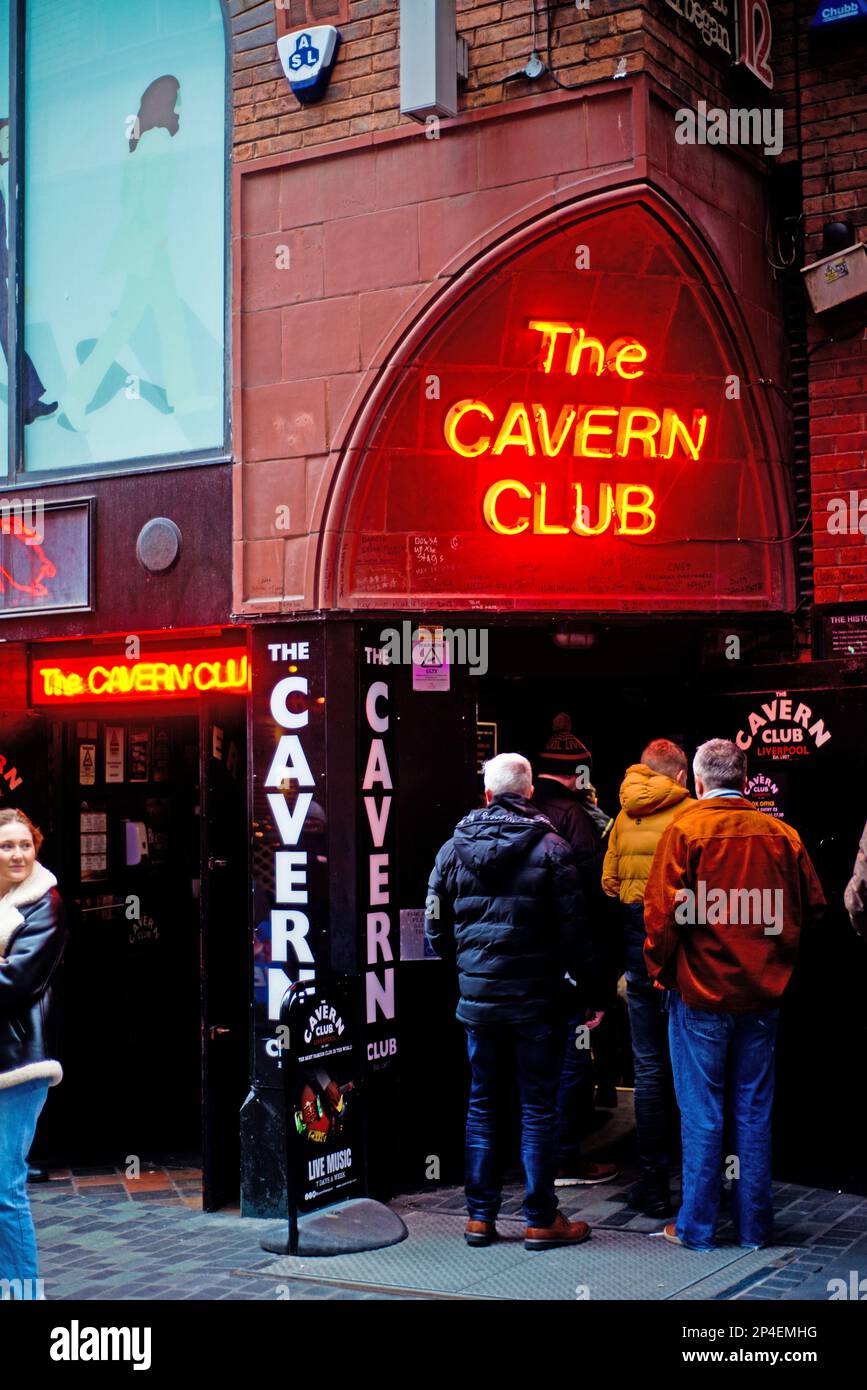 The Resited Cavern Club, Mathew St, Liverpool, Inghilterra Foto Stock