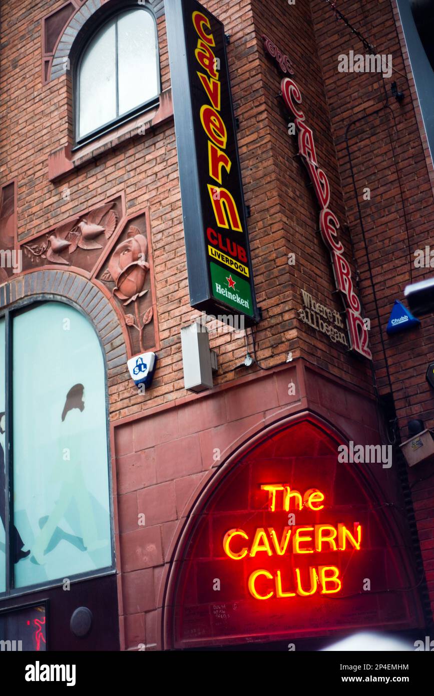 The Resited Cavern Club, Mathew St, Liverpool, Inghilterra Foto Stock