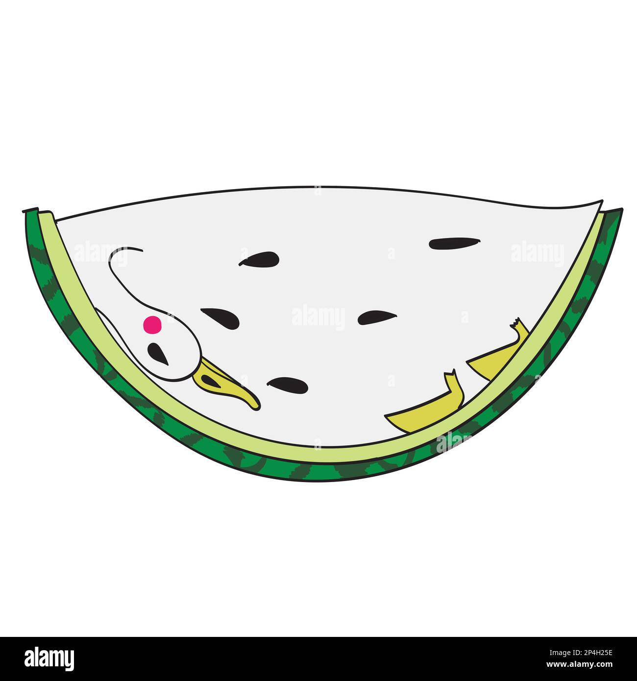 Oca - illustrazione vettoriale, uccello a forma di anguria Illustrazione Vettoriale