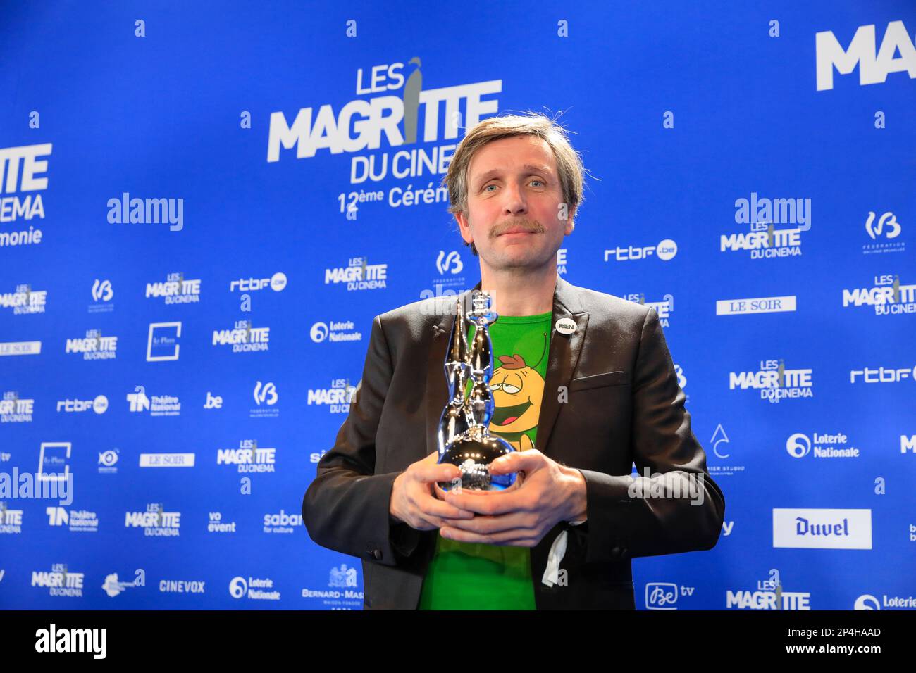 Nicolas Landemard / le Pictorium - 2023 CERIMONIA MAGRITTES - 4/3/2023 - Belgio / Bruxelles / Bruxelles - il vincitore del miglior cortometraggio documentario Jean-Benoit Ugeux alla cerimonia Magrittes del 12th. Foto Stock