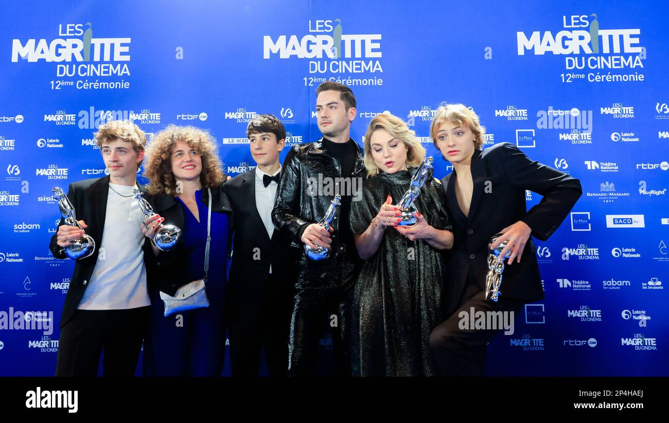 Nicolas Landemard / le Pictorium - cerimonia 2023 MAGRITTES - 5/3/2023 - Belgio / Bruxelles / Bruxelles - i vincitori del team 'Close' del film alla cerimonia 12th Magritte. Foto Stock