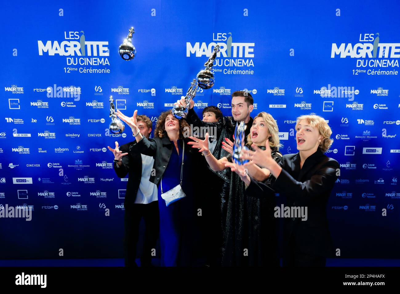 Nicolas Landemard / le Pictorium - cerimonia 2023 MAGRITTES - 5/3/2023 - Belgio / Bruxelles / Bruxelles - i vincitori del team 'Close' del film alla cerimonia 12th Magritte. Foto Stock