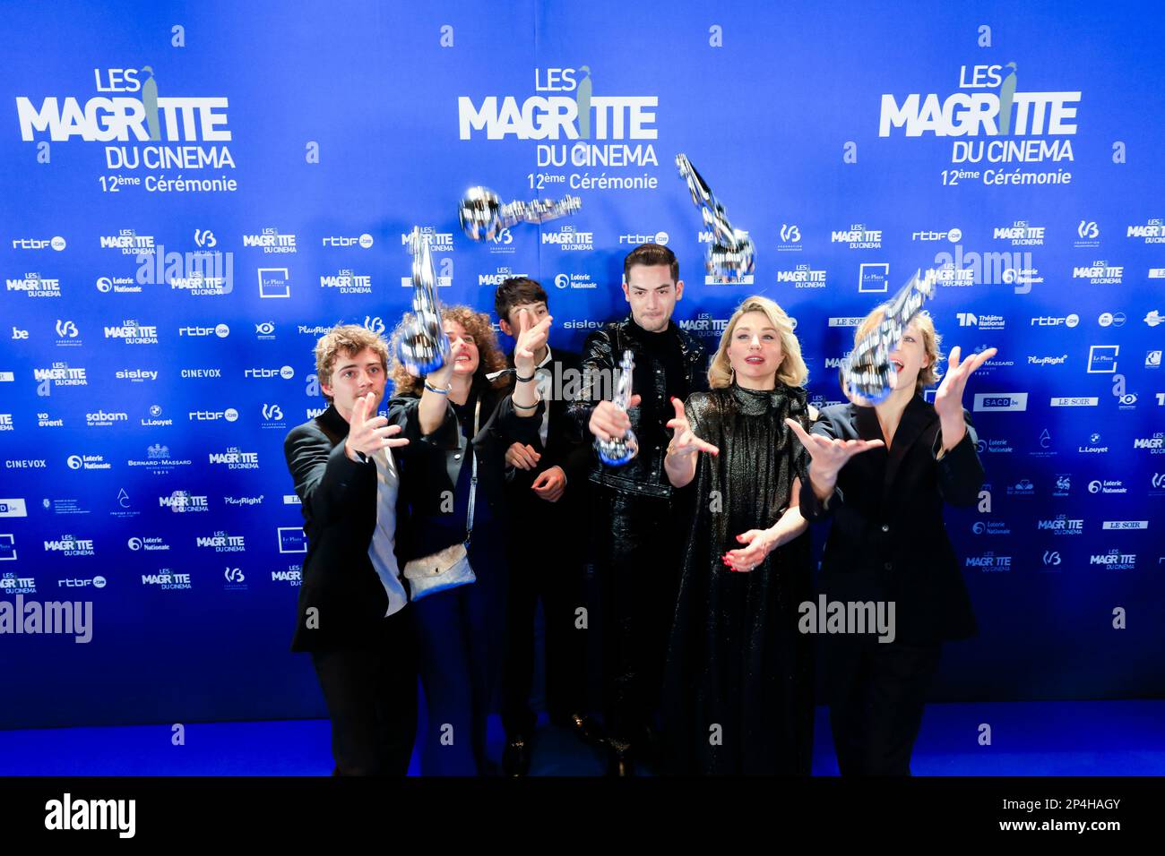 Nicolas Landemard / le Pictorium - cerimonia 2023 MAGRITTES - 5/3/2023 - Belgio / Bruxelles / Bruxelles - i vincitori del team 'Close' del film alla cerimonia 12th Magritte. Foto Stock