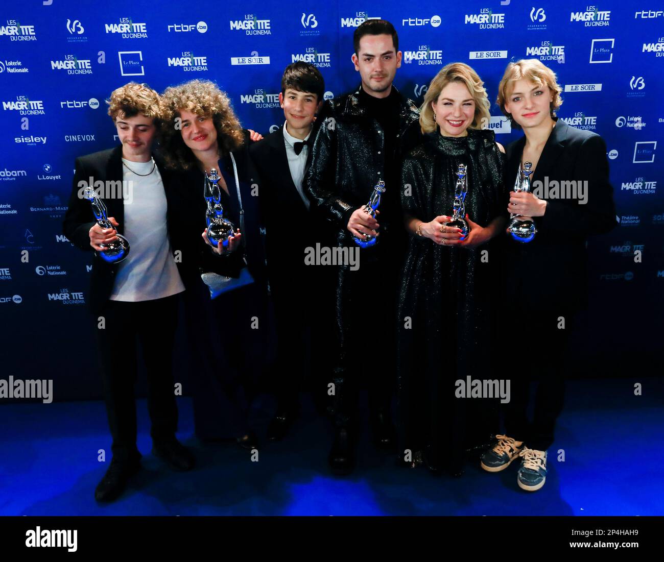 Nicolas Landemard / le Pictorium - cerimonia 2023 MAGRITTES - 5/3/2023 - Belgio / Bruxelles / Bruxelles - i vincitori del team 'Close' del film alla cerimonia 12th Magritte. Foto Stock