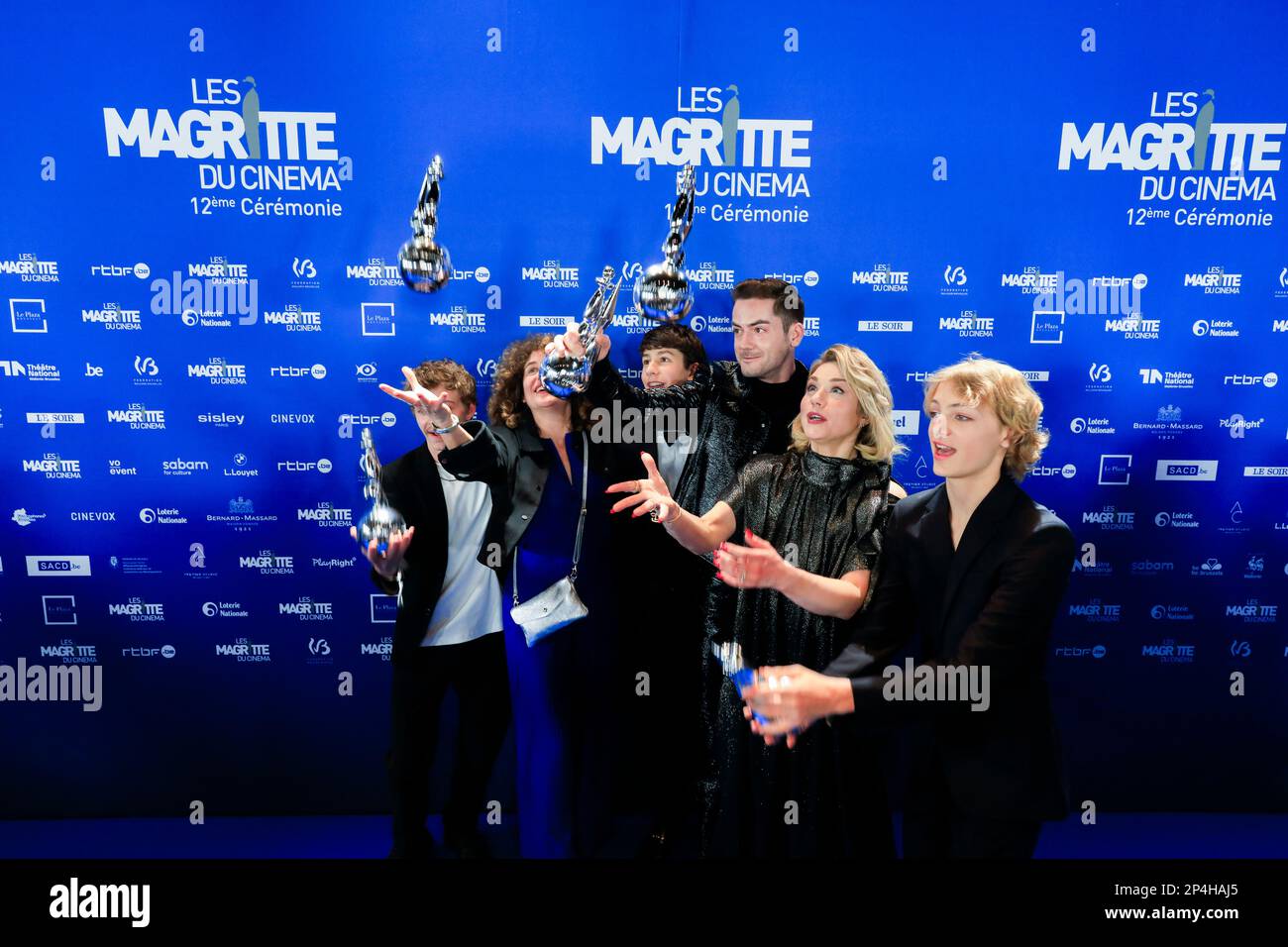 Nicolas Landemard / le Pictorium - cerimonia 2023 MAGRITTES - 5/3/2023 - Belgio / Bruxelles / Bruxelles - i vincitori del team 'Close' del film alla cerimonia 12th Magritte. Foto Stock