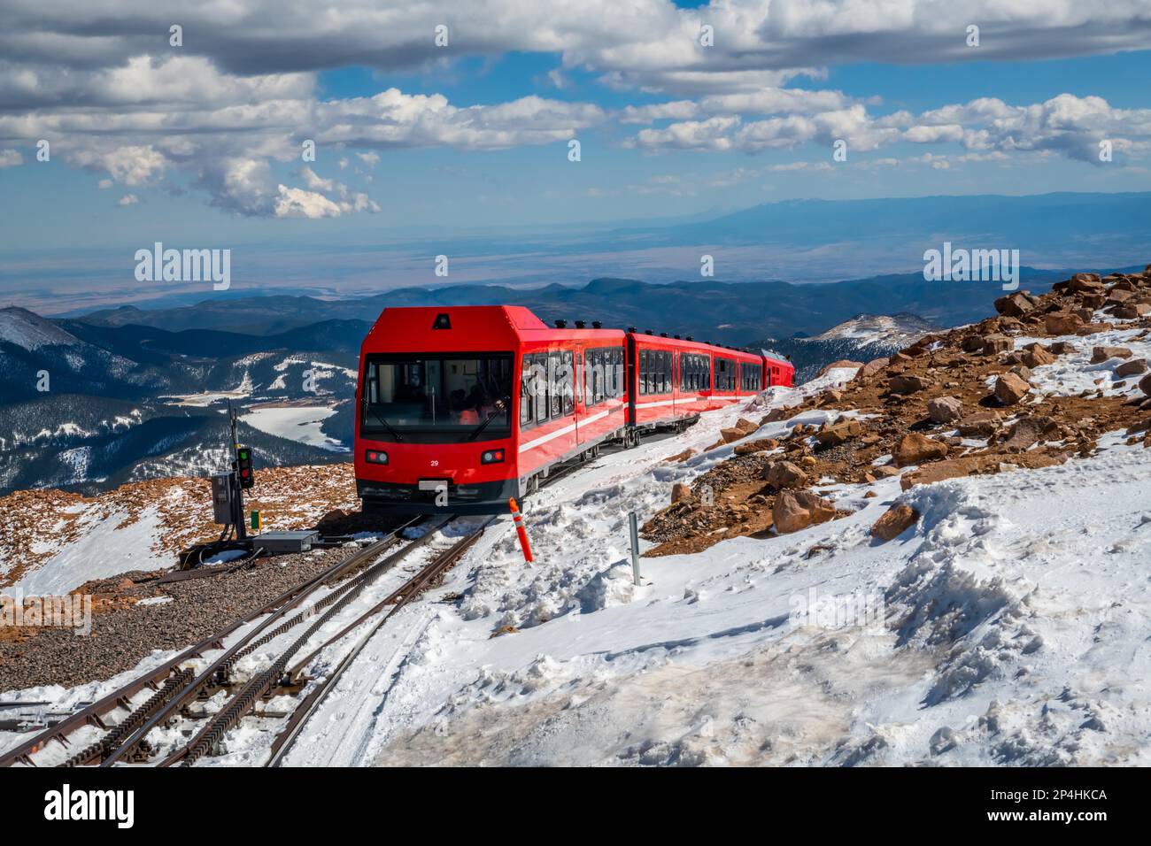 Un sistema di transito ferroviario a Colorado Springs, Colorado Foto Stock