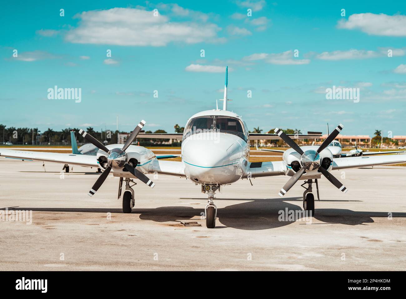 aereo in aeroporto sky fly trasporto miami Foto Stock