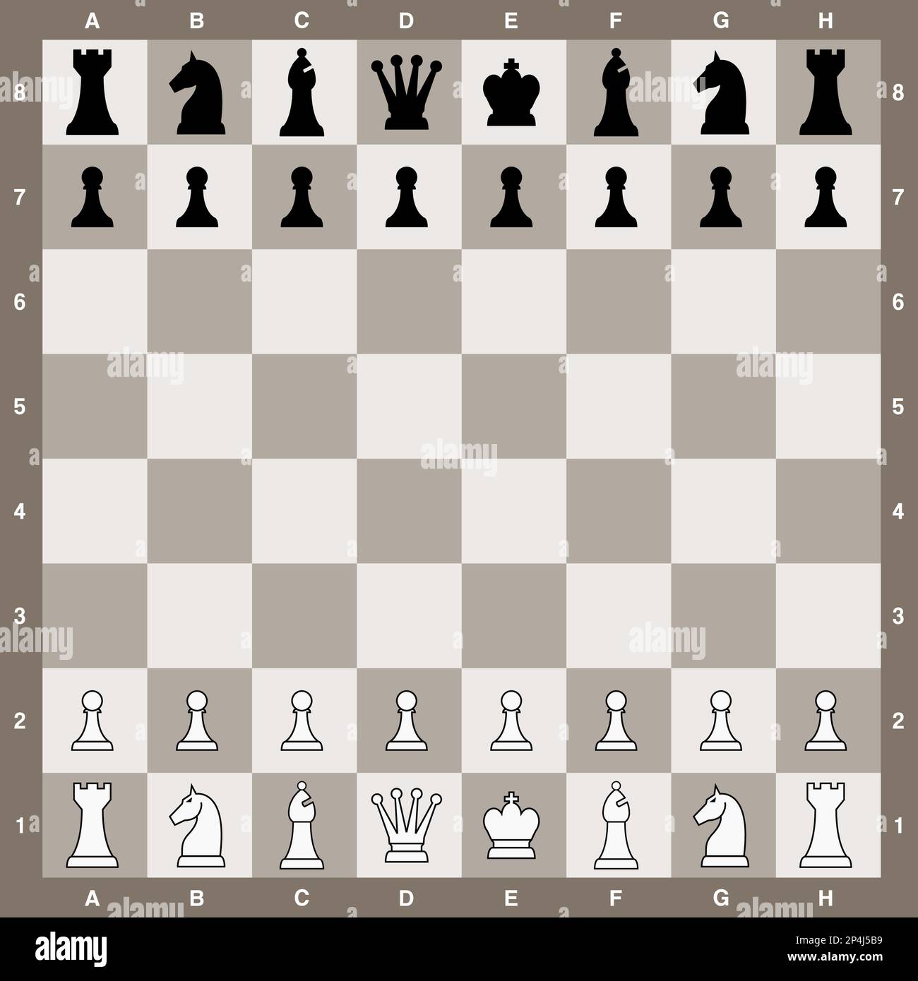 Posizione iniziale di scacchi Immagini Vettoriali Stock - Alamy
