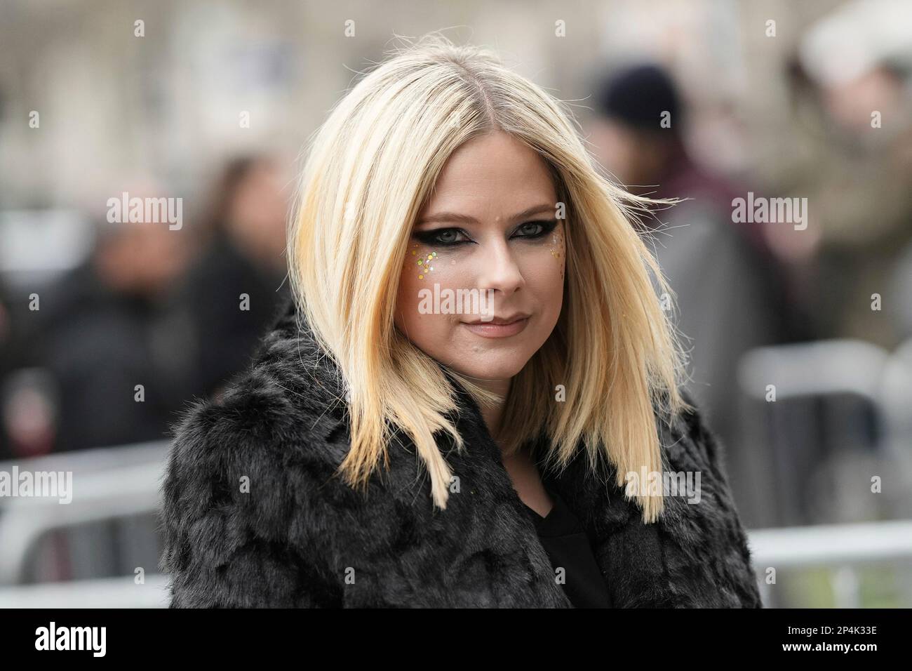 Avril Lavigne arrives at the Stella McCartney Fall/Winter 2023-2024