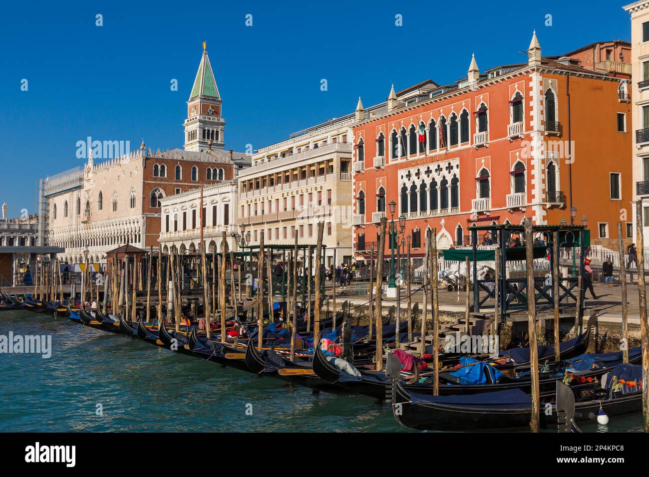 Il Danieli Hotel e il Danieli Excelsior Hotel di Piazza San Marco a Venezia, in febbraio Foto Stock