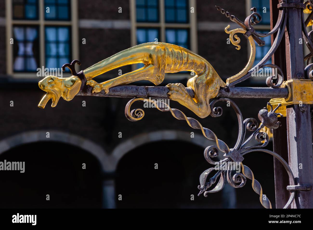 Dettagli gotici dalla casa del parlamento olandese, l'Aia, Paesi Bassi Foto Stock