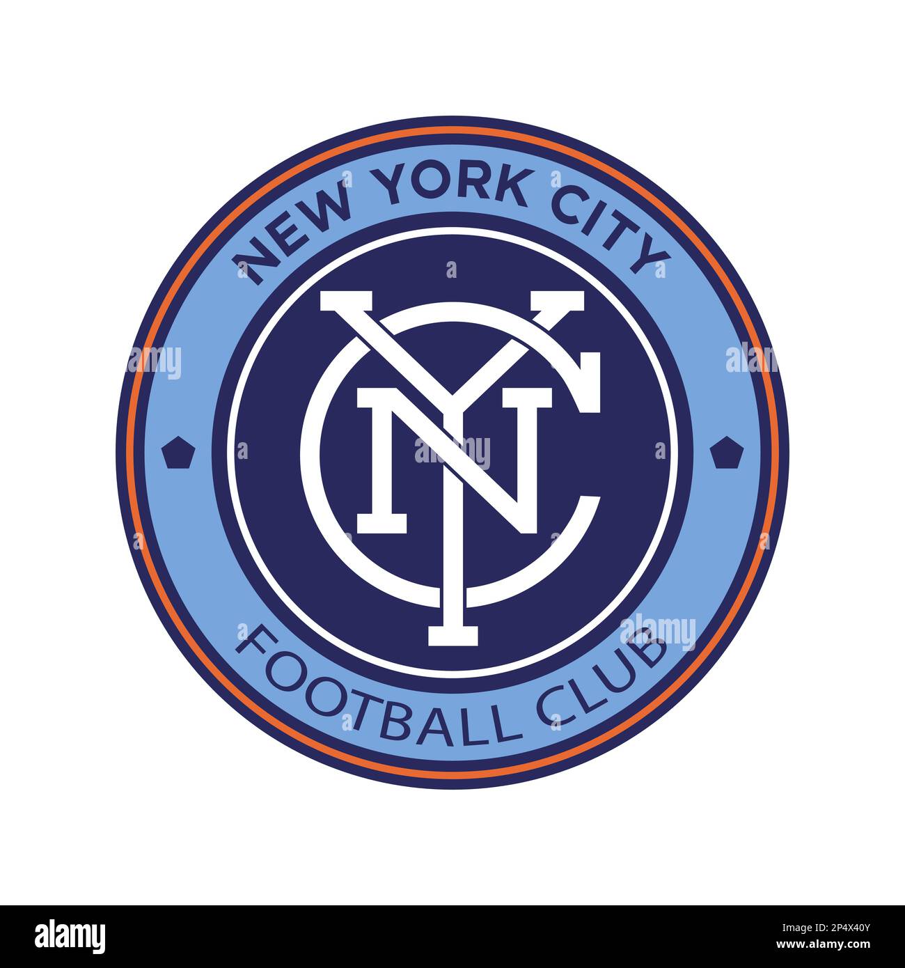 Calcio americano calcio logo della squadra della città di New York Illustrazione Vettoriale