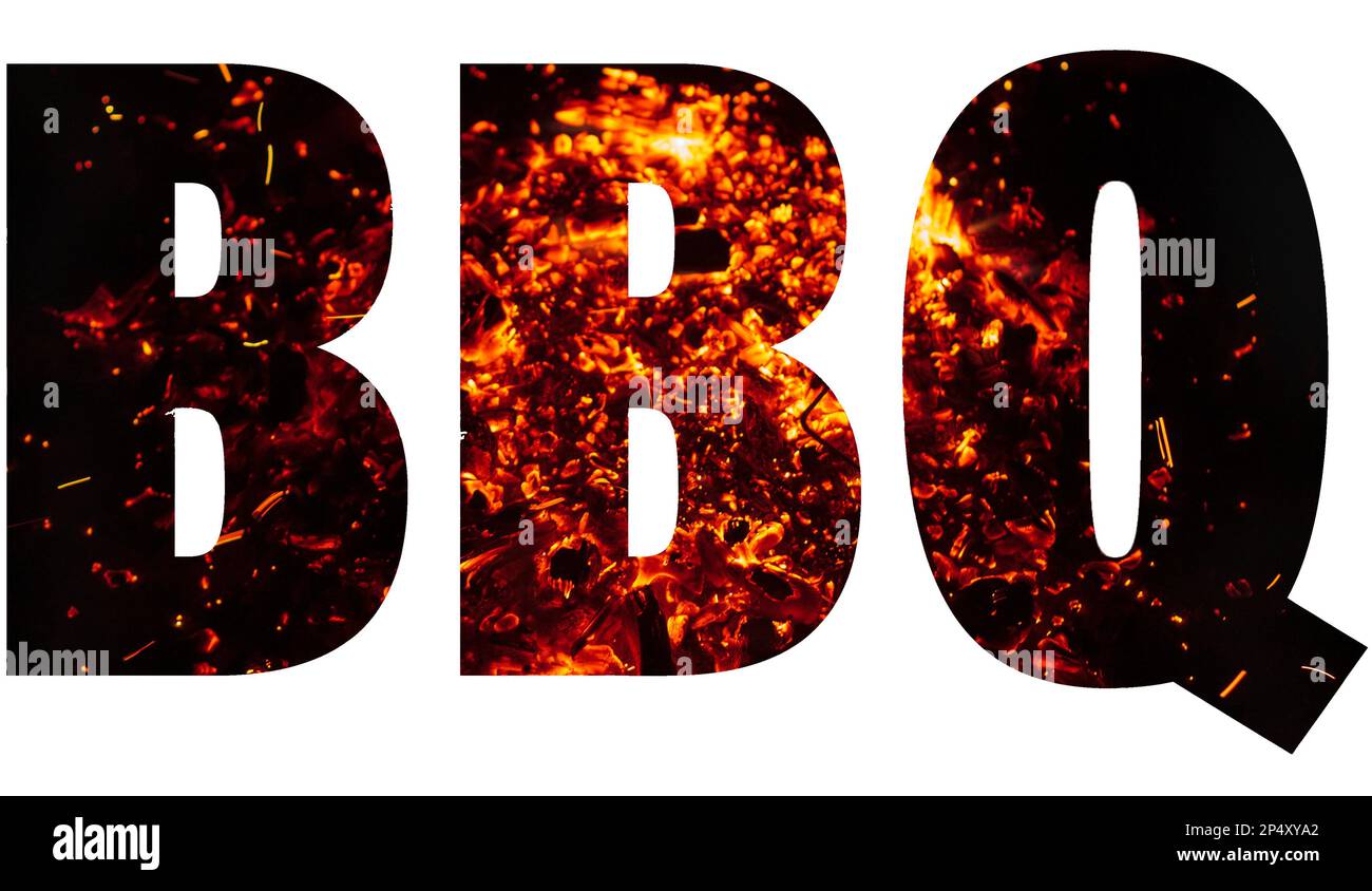 Sfondo di carbone caldo bruciare nella griglia o forno Foto Stock