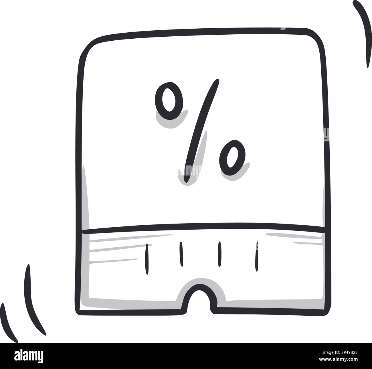 Buono bonus buono icona doodle. Buono regalo icona disegnata a mano stile schizzo. Programma di fedeltà, concetto disegnato da doodle regalo. Illustrazione vettoriale. Illustrazione Vettoriale