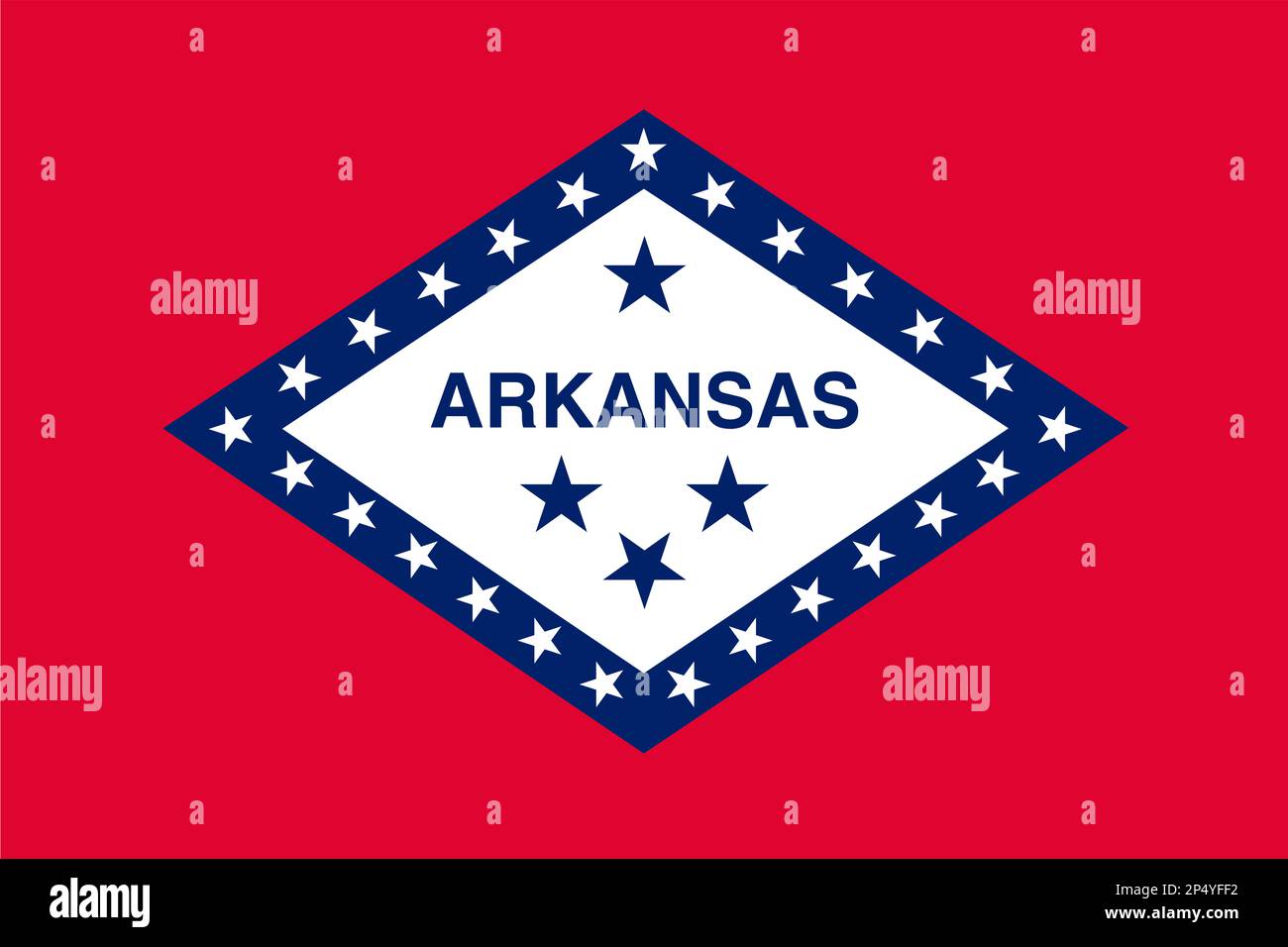 Bandiera di stato dell'Arkansas Foto Stock