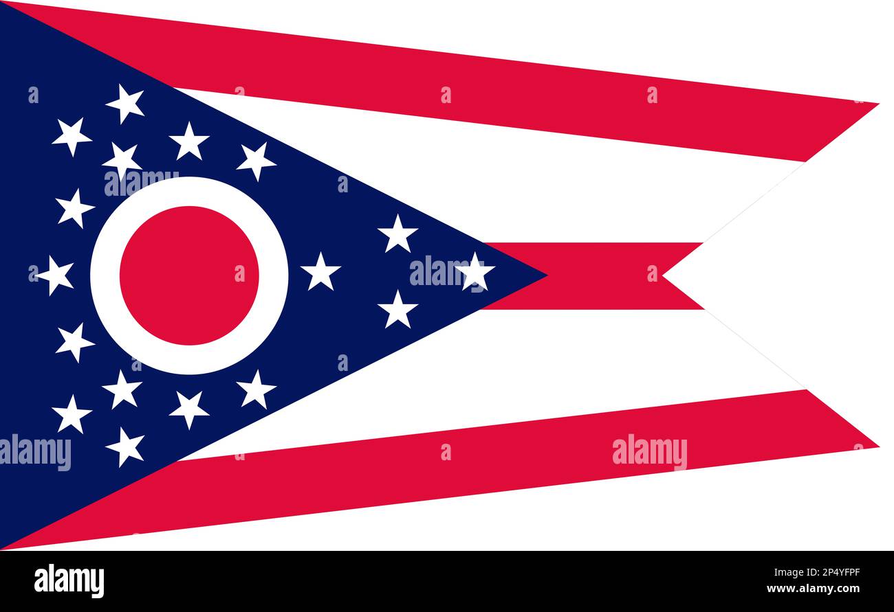 Bandiera di stato dell'Ohio Foto Stock