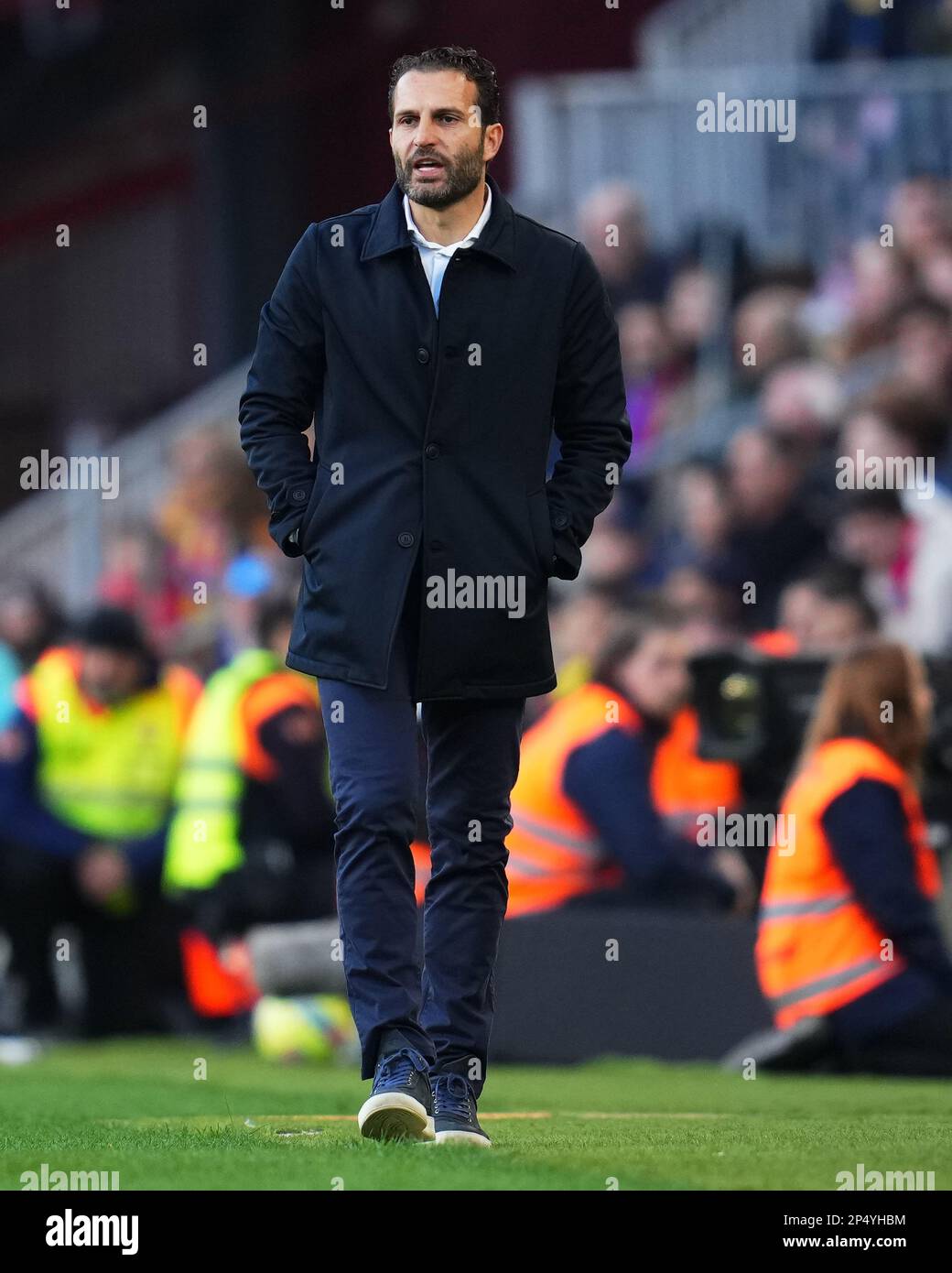 Barcellona, Spagna, 05/03/2023, Valencia CF allenatore principale Ruben Baraja durante la partita la Liga tra FC Barcelona e Valencia CF giocato allo Stadio Spotify Camp Nou il 05 marzo 2023 a Barcellona, Spagna. (Foto di Colas Buera / PRESSIN) Foto Stock
