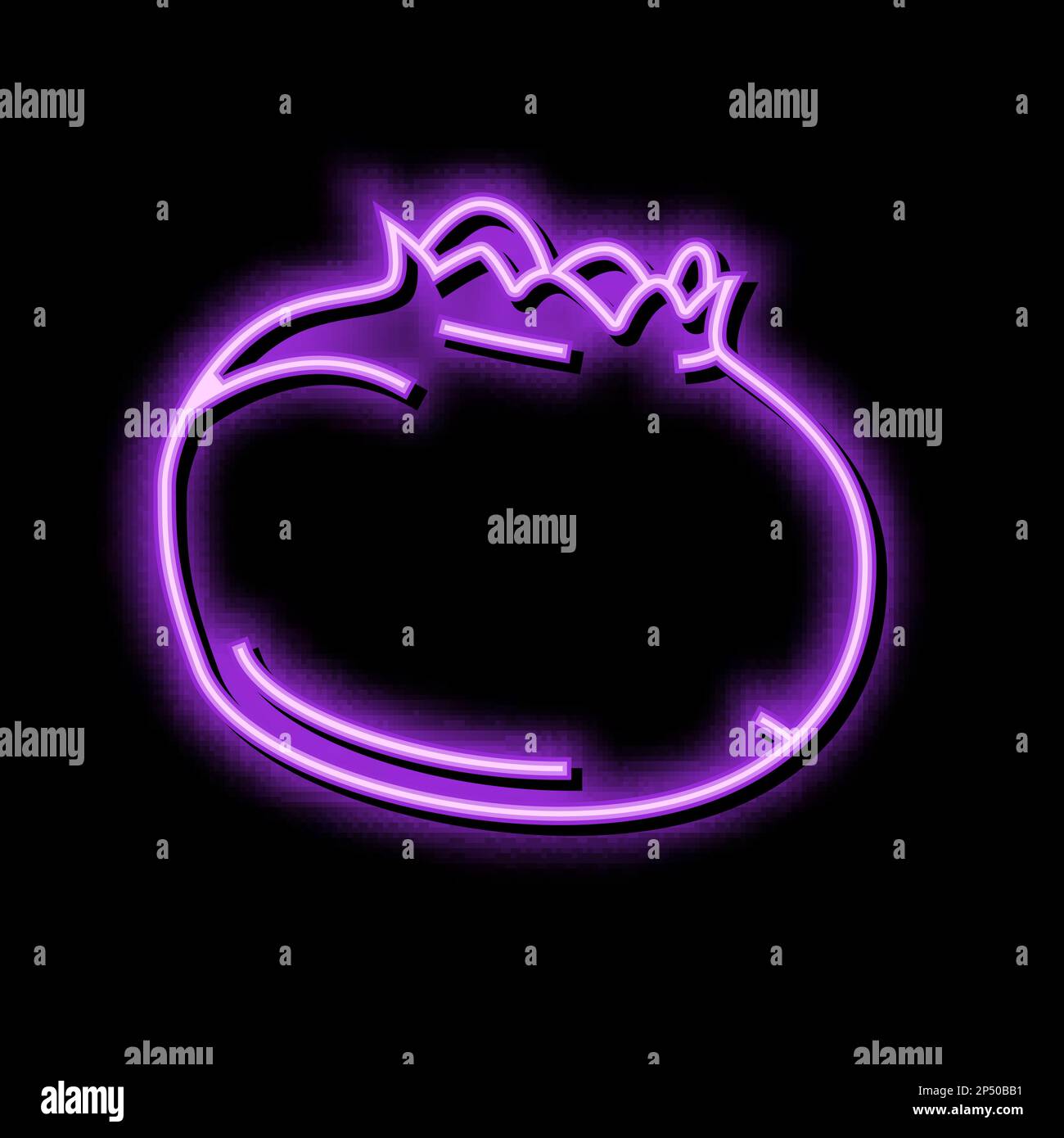 mirtilli maturi al neon, simbolo luminoso Illustrazione Vettoriale