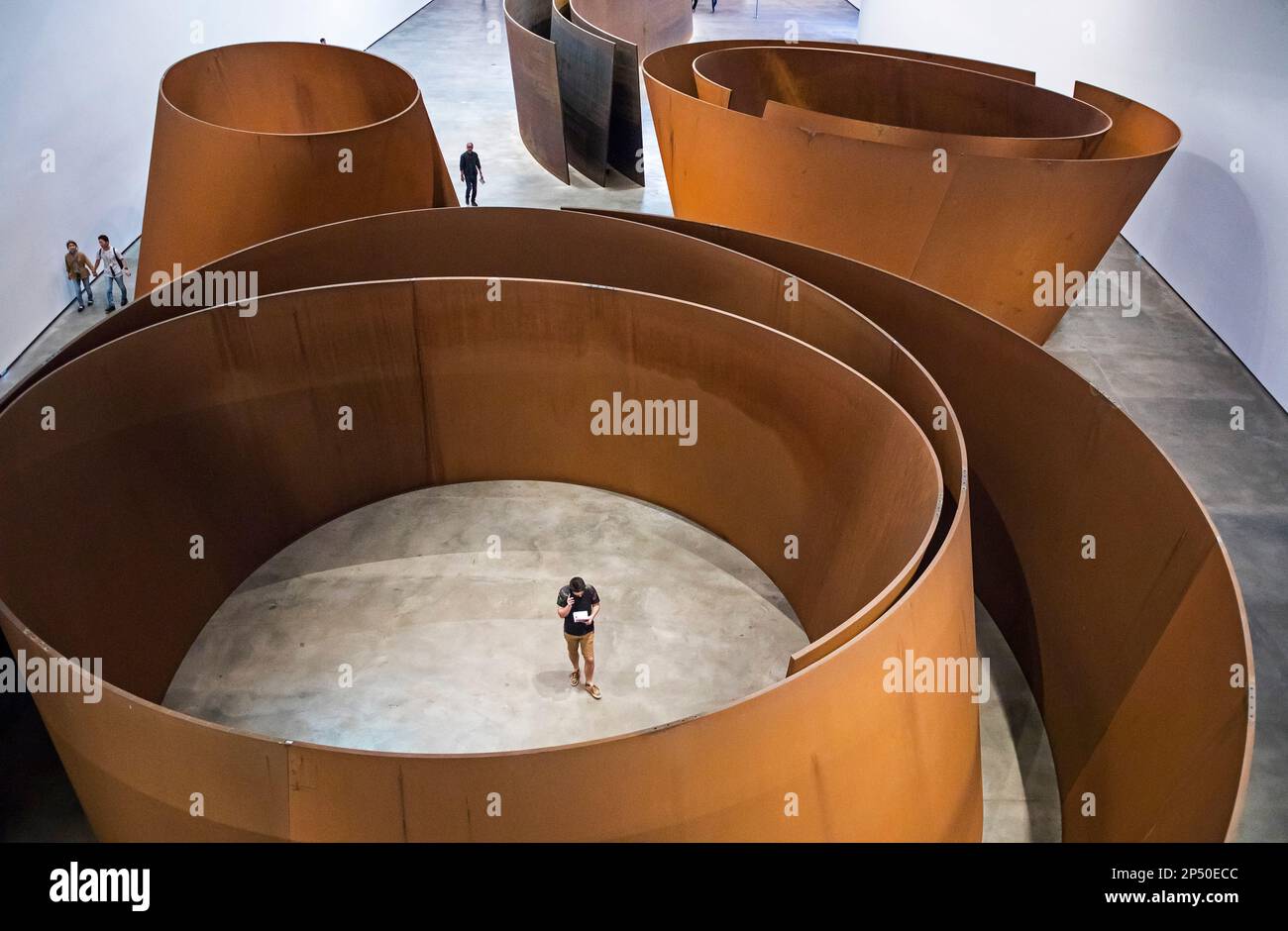 " La questione del tempo da Richard Serra, il Guggenheim Museum Bilbao, Spagna Foto Stock