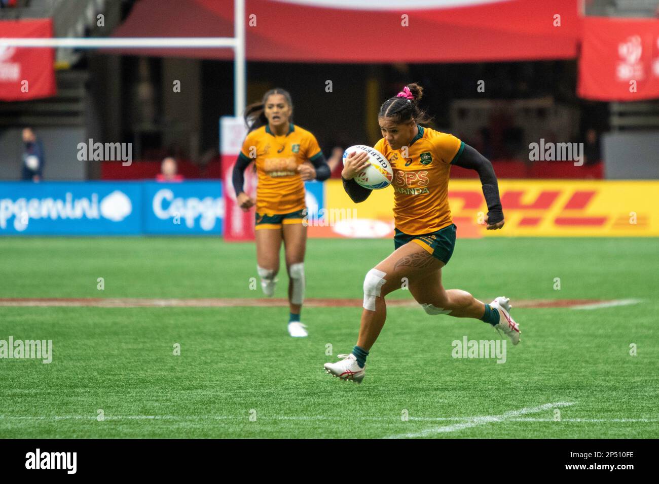 VANCOUVER, CANADA - Marzo 05: Incontro semifinale tra Australia e USA durante la HSBC World Rugby Sevens Series 2023 al BC Place Stadium di Vancouver, Canada. (Foto di Tomaz Jr/PxImages) Foto Stock