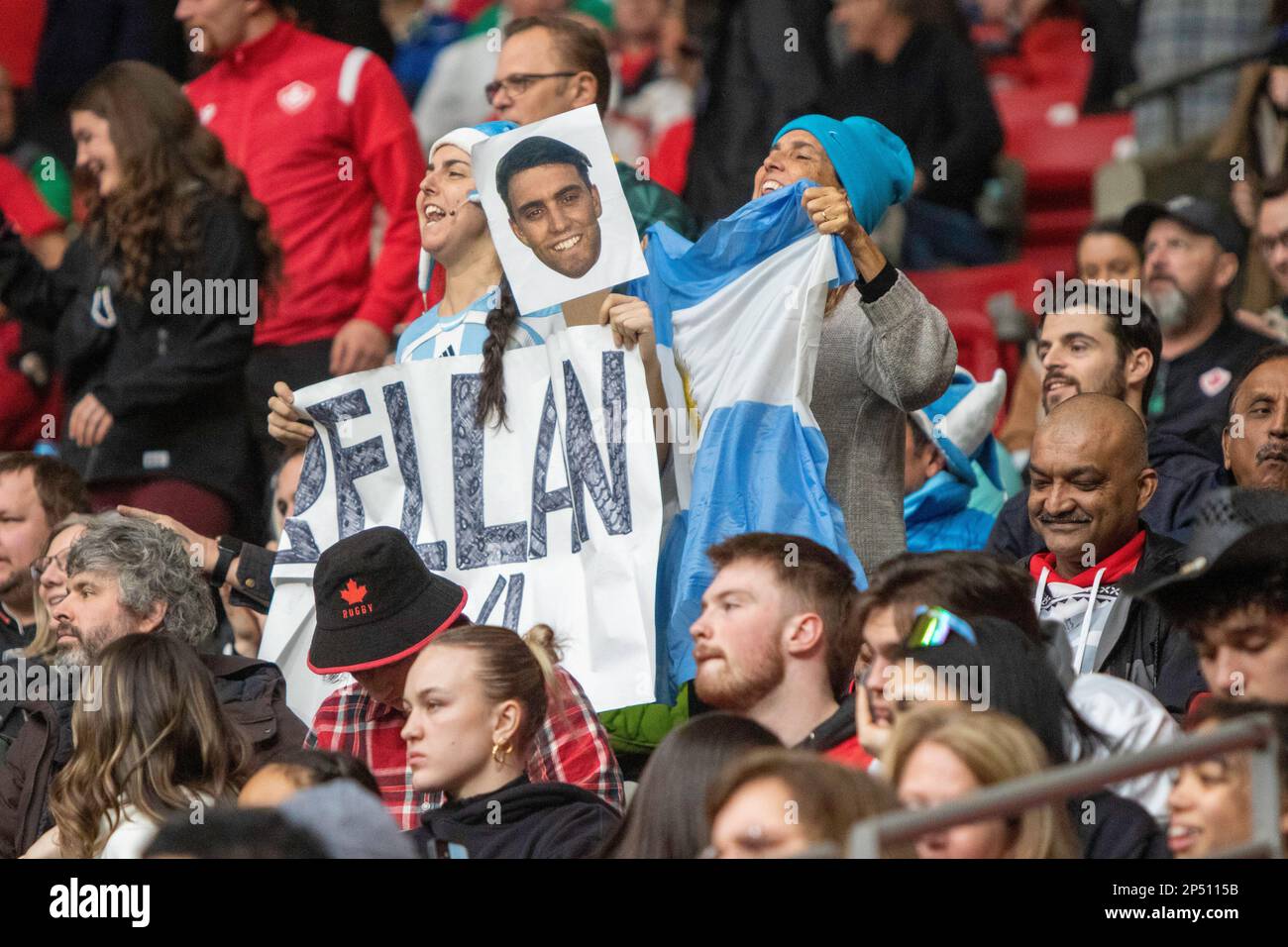 VANCOUVER, CANADA - Marzo 05: Incontro semifinale tra Argentina e Irlanda i 2023 Canada Sevens di rugby al BC Place Stadium di Vancouver, Canada. (Foto di Tomaz Jr/PxImages) Foto Stock