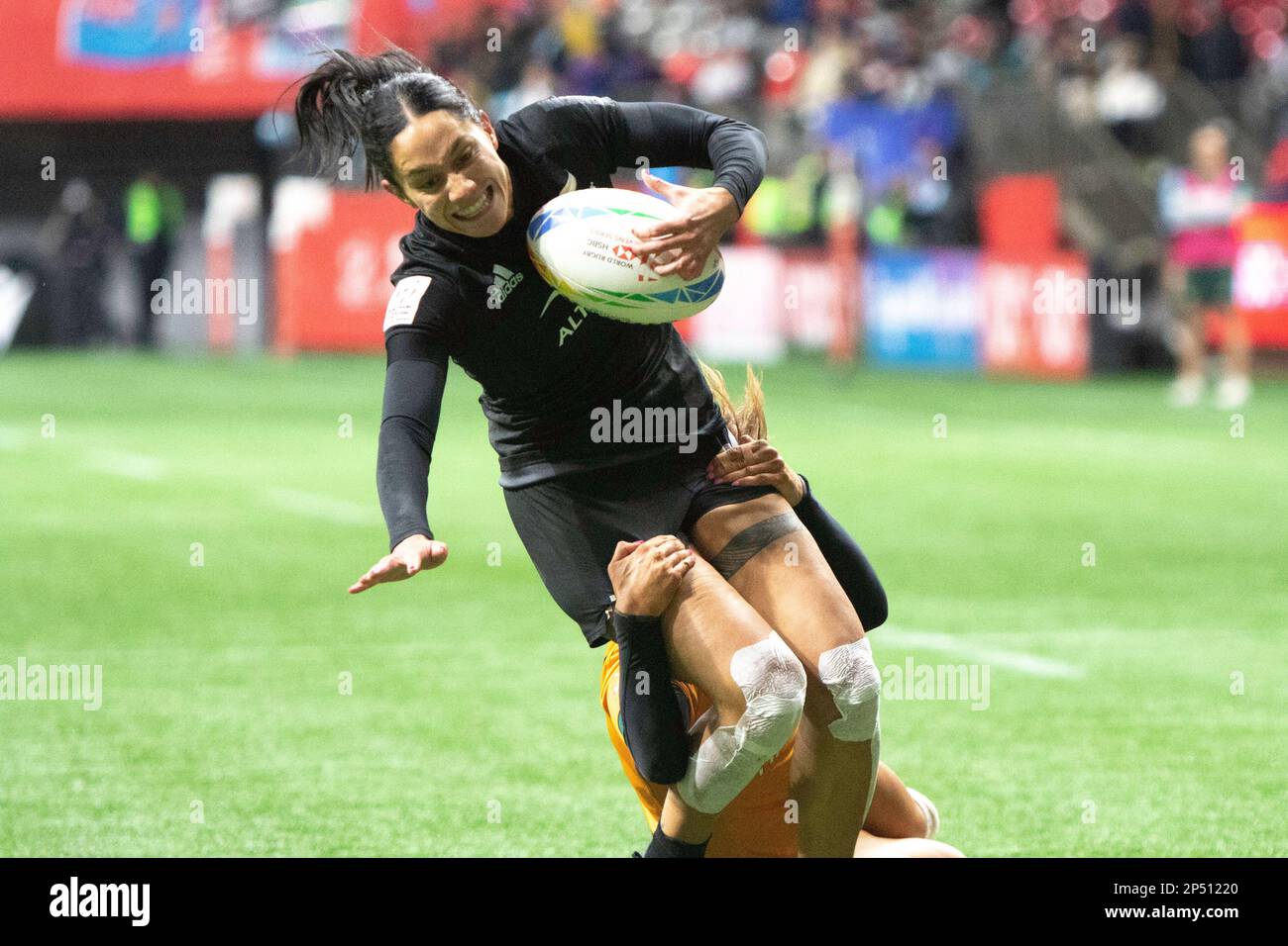 VANCOUVER, CANADA - MARZO 05: Medaglia d'oro tra la Nuova Zelanda e l'Australia durante la HSBC World Rugby Sevens Series 2023 al BC Place Stadium di Vancouver, Canada. (Foto di Tomaz Jr/PxImages) Foto Stock