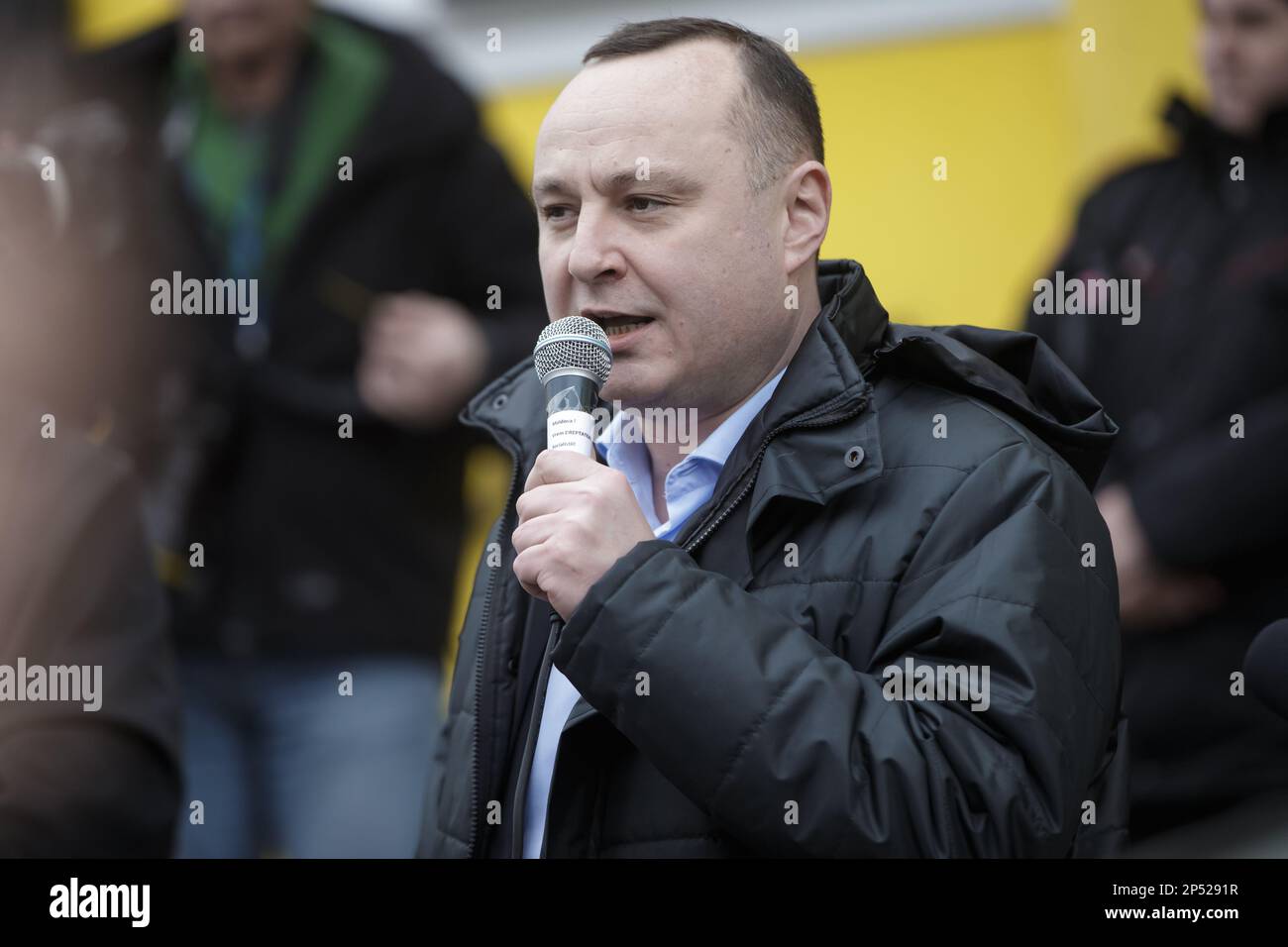 Chisinau, Moldavia - 02 marzo 2023: Deputato al parlamento della Repubblica di Moldavia Vlad Batrincea Foto Stock