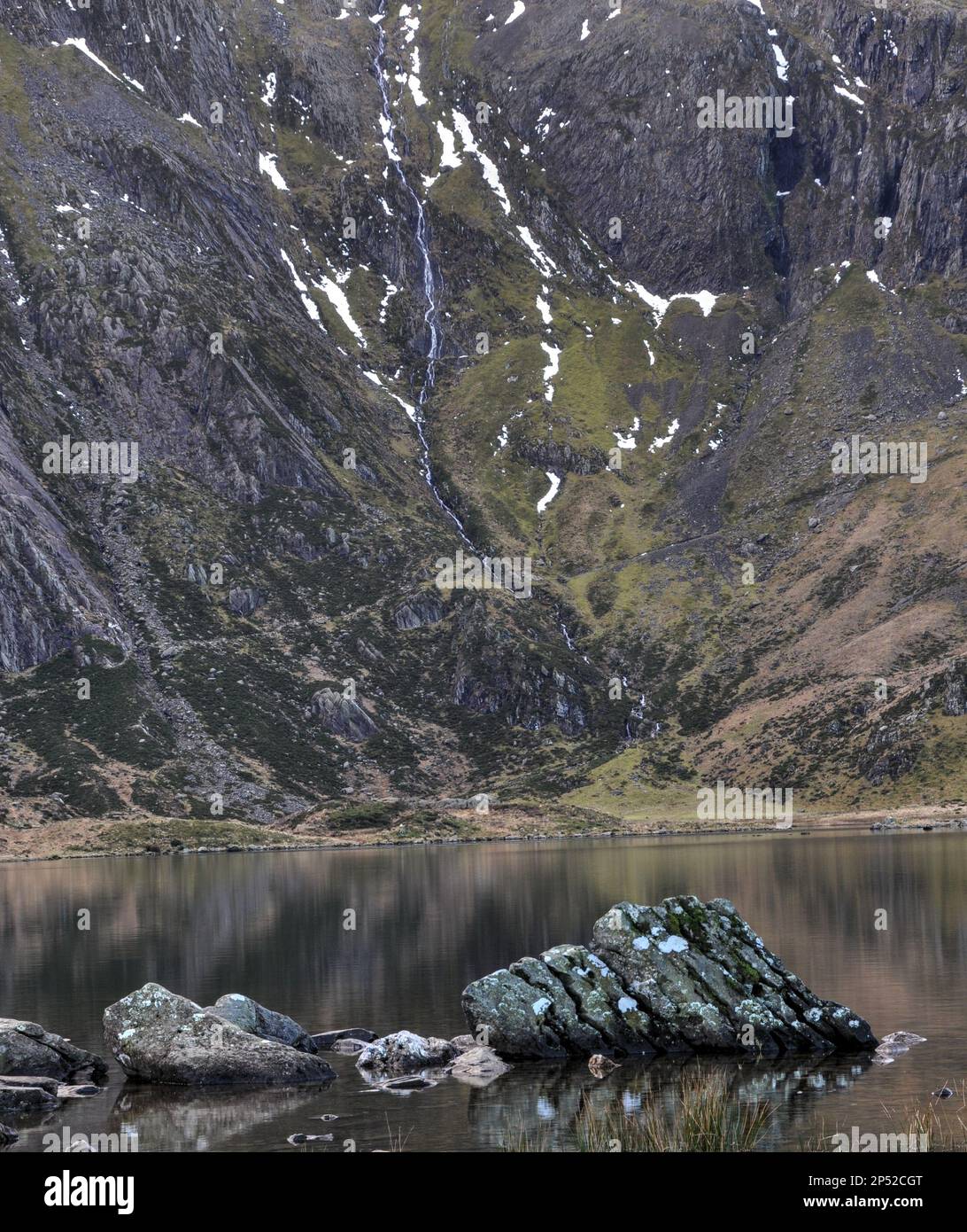 CWM Idwal, riserva naturale a Snowdonia, Galles Foto Stock