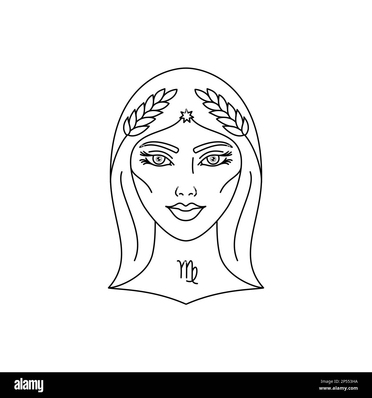 Virgo segno zodiacale Illustrazione Vettoriale