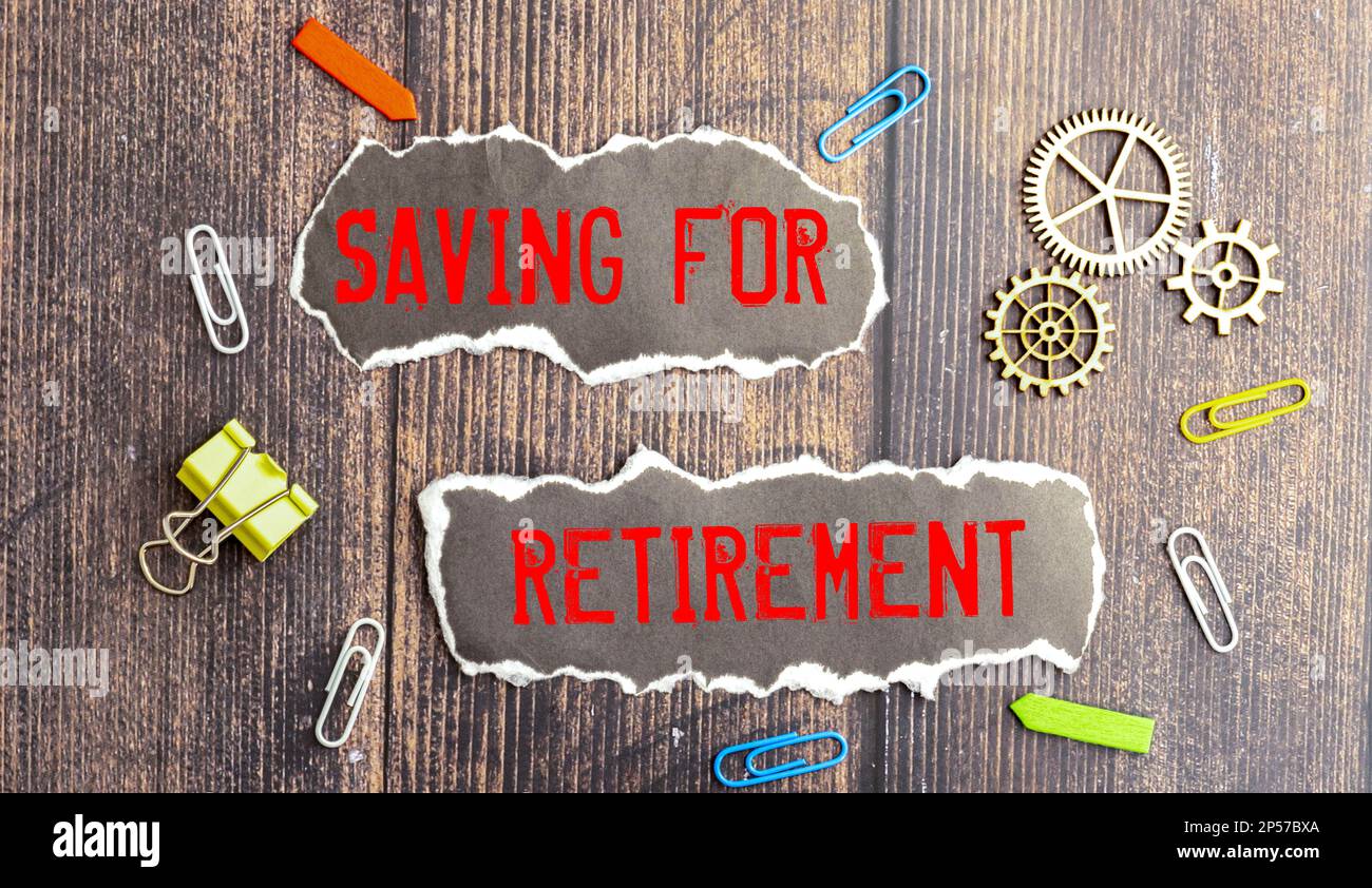 Risparmio per concetto di pensionamento, concetto di business Foto Stock