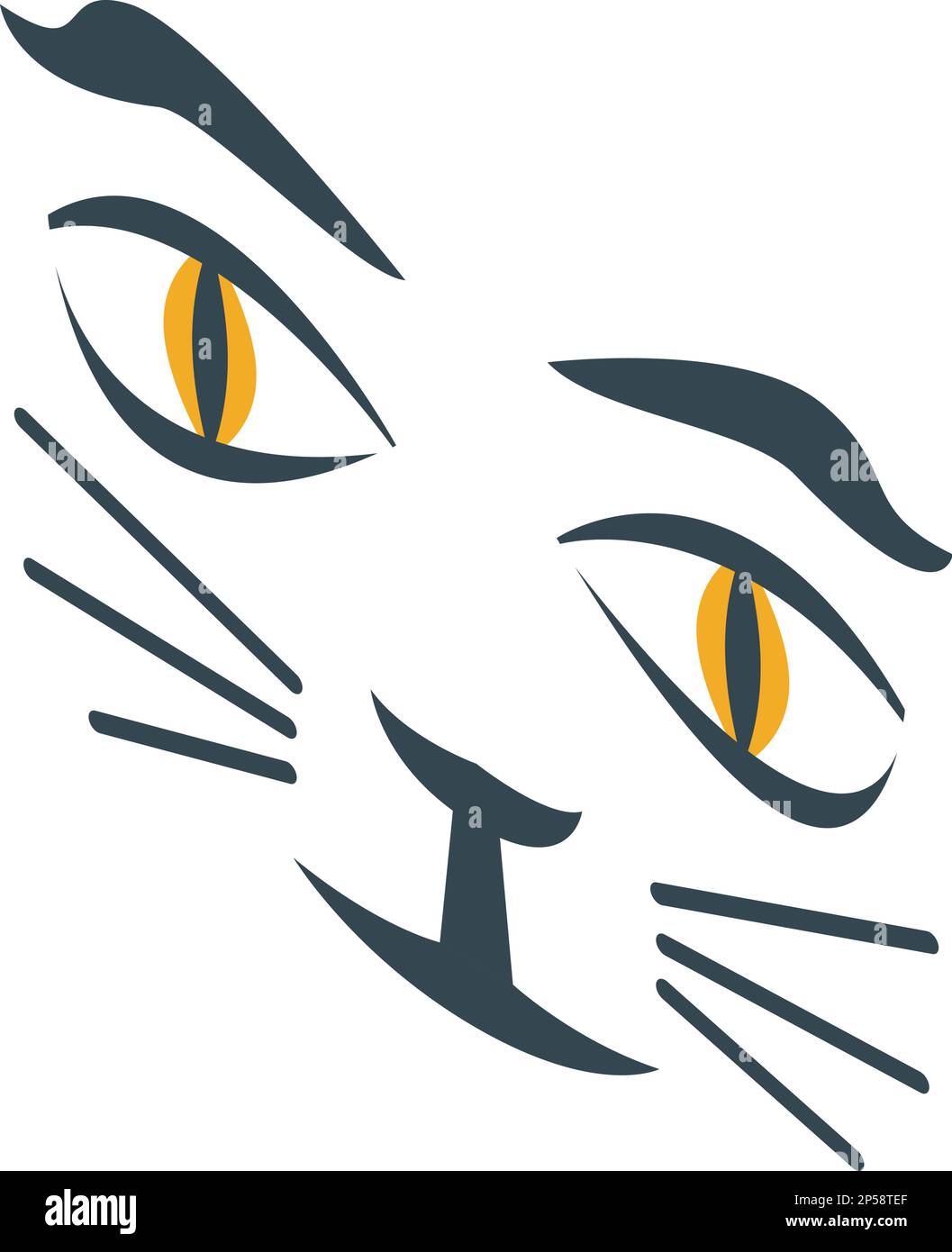 Vettore isometrico dell'icona di pittura del viso Cat. Animale tigre. Maschera party Illustrazione Vettoriale