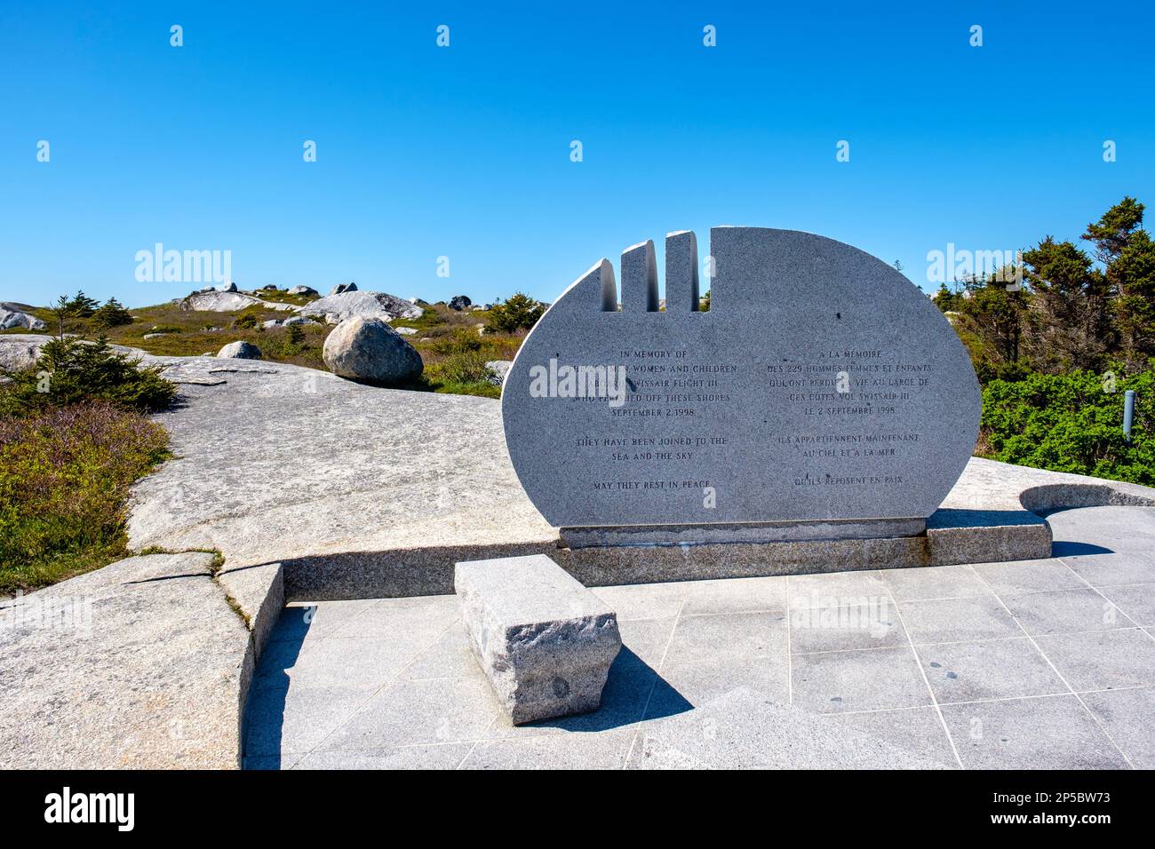 Volo Swissair 111 Crash Memorial, Peggy's Cove, Nuova Scozia, Canada Foto Stock