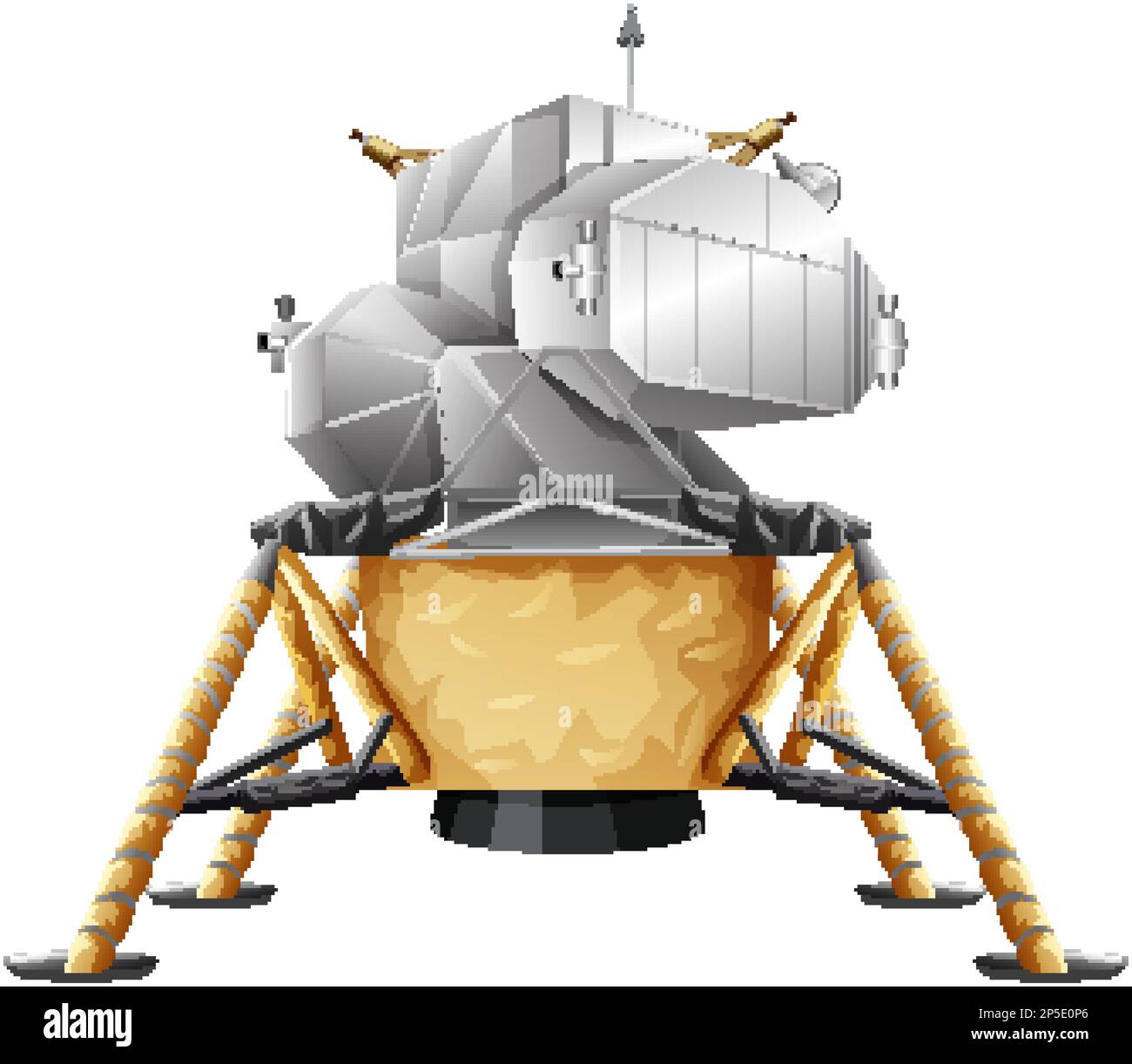 Illustrazione del modulo lunare Apollo 11 Illustrazione Vettoriale