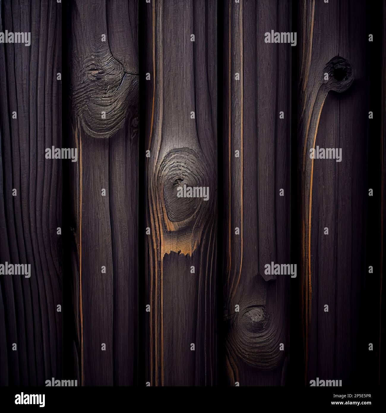 Shou Sugi Ban superficie in legno sfondo astratto. Pannelli decorativi in legno primo piano, texture in legno dettagliate. Materiale naturale in legno d'annata modello astratto. Foto Stock