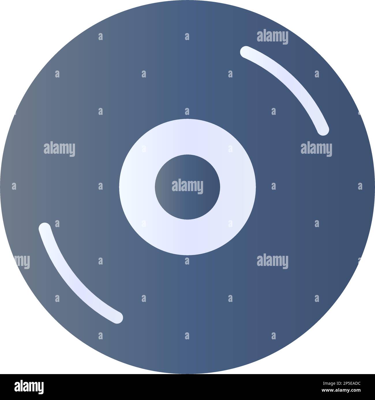 Icona CD moderno. Compact disc. Vettore modificabile. Illustrazione Vettoriale