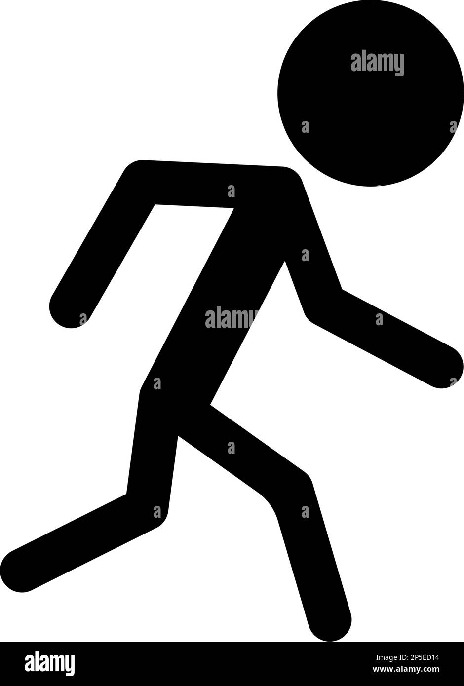 Icona della silhouette di una persona in movimento. Movimento. Vettore modificabile. Illustrazione Vettoriale