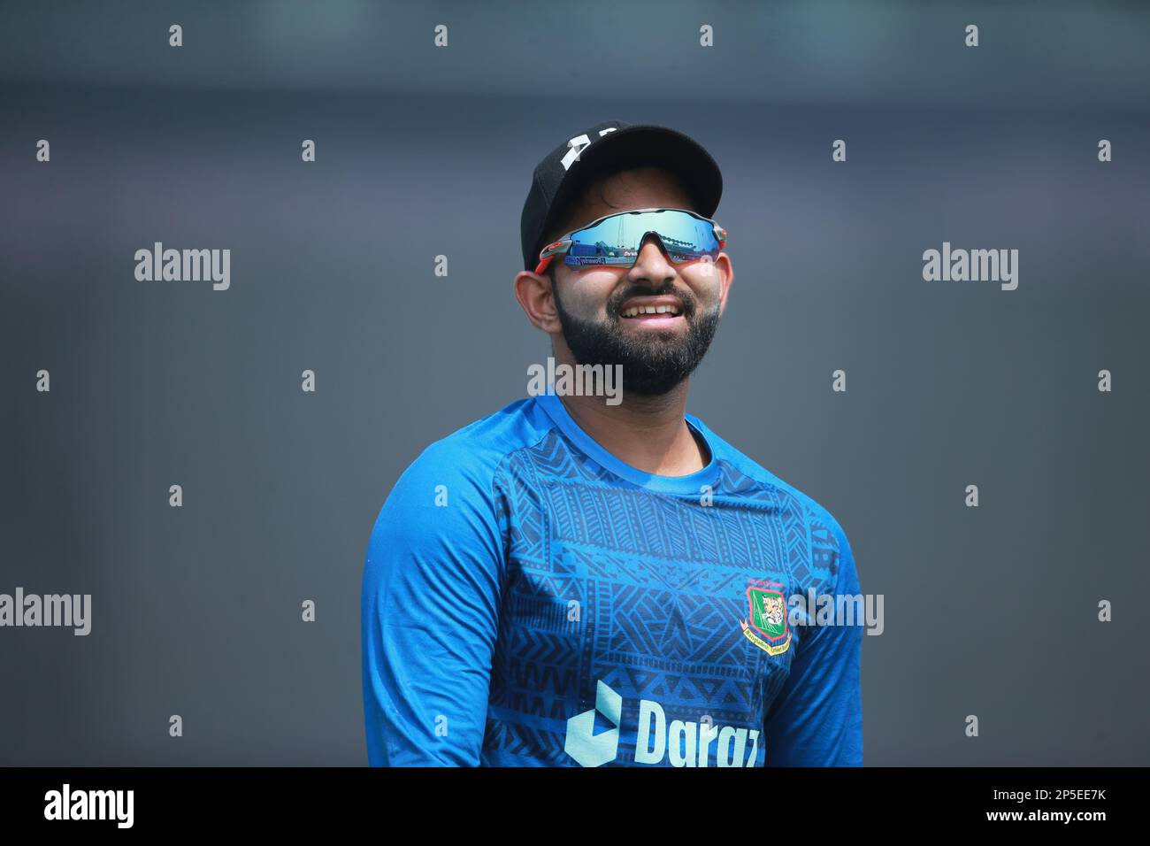 Shamim Patoary durante il Bangladesh-Inghilterra 3rd un giorno di incontro internazionale allo stadio Zahur Ahmed Chowdhury, Sagorika, Chattogram, Bangladesh. Foto Stock