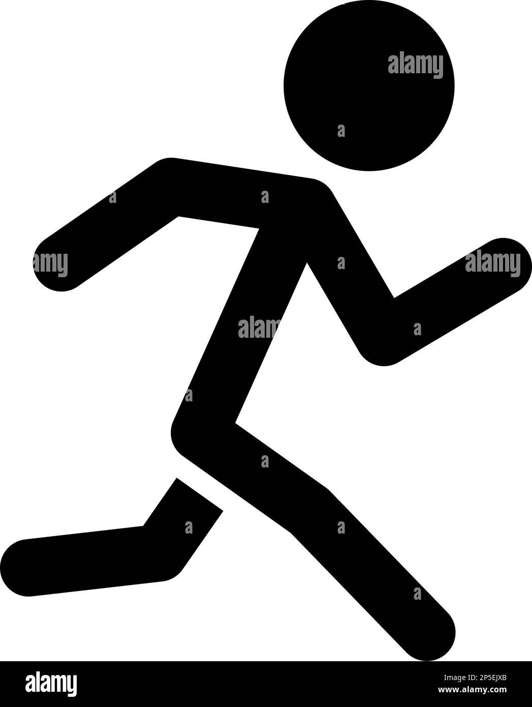 Icona della silhouette di una persona in corsa. Concorrenza. Vettore modificabile. Illustrazione Vettoriale
