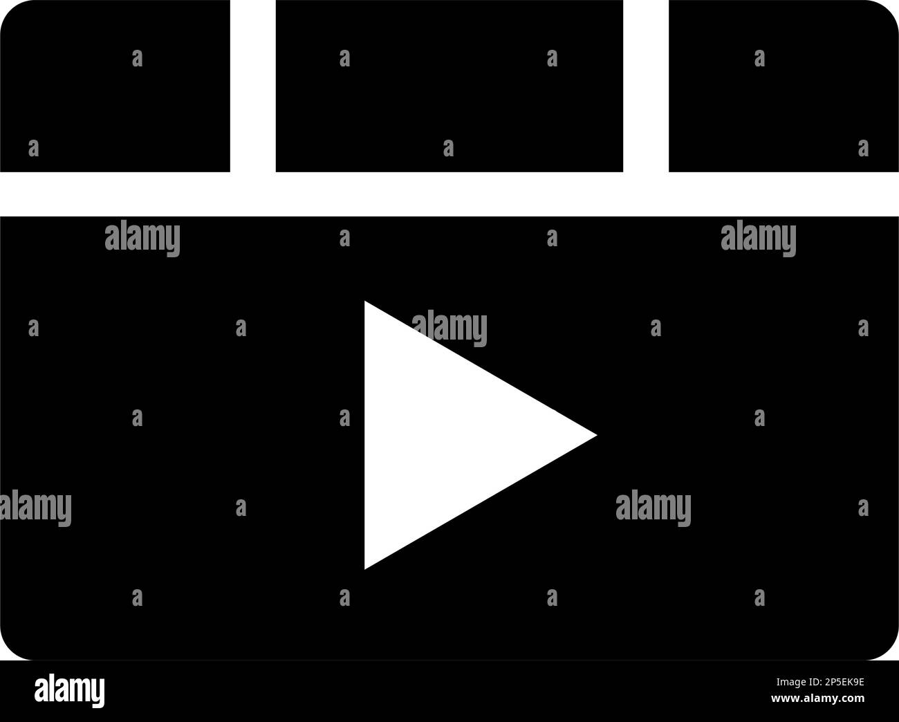 Icona della silhouette del film video. Aspo. Vettore modificabile. Illustrazione Vettoriale