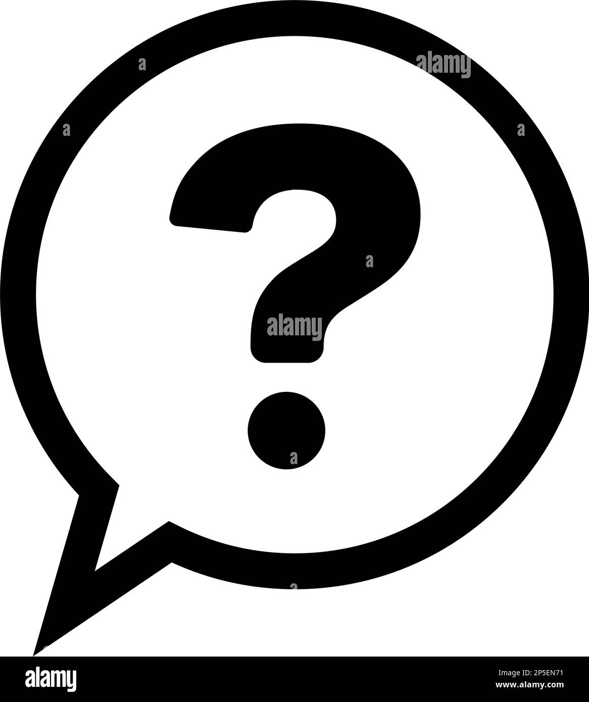 Bollatura con punto interrogativo. Icona delle domande frequenti. Vettore modificabile. Illustrazione Vettoriale