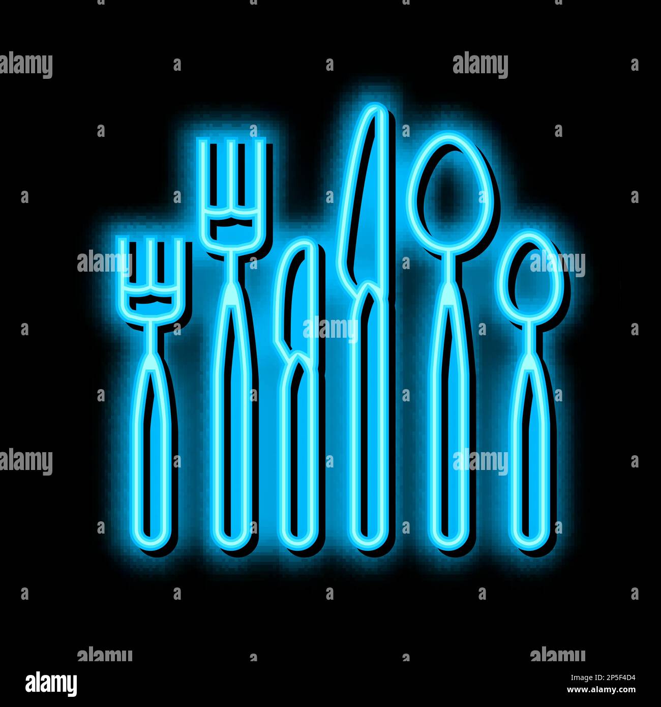 illustrazione dell'icona della luce al neon argentata Illustrazione Vettoriale