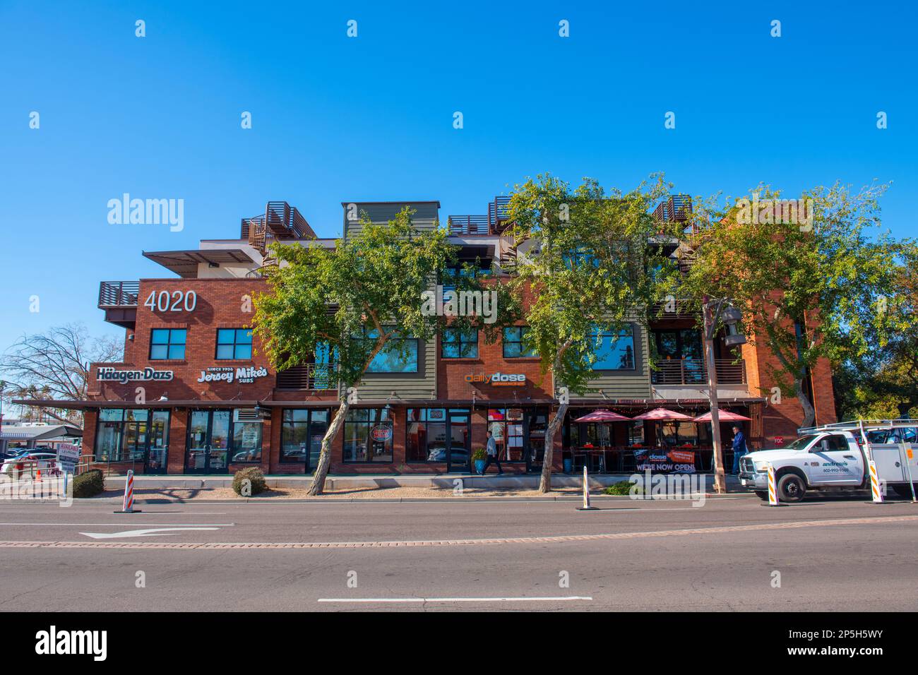 Negozio di gelati Haagen Dazs al 4020 N Scottsdale Road nel centro storico di Scottsdale, Arizona, Arizona, USA. Foto Stock