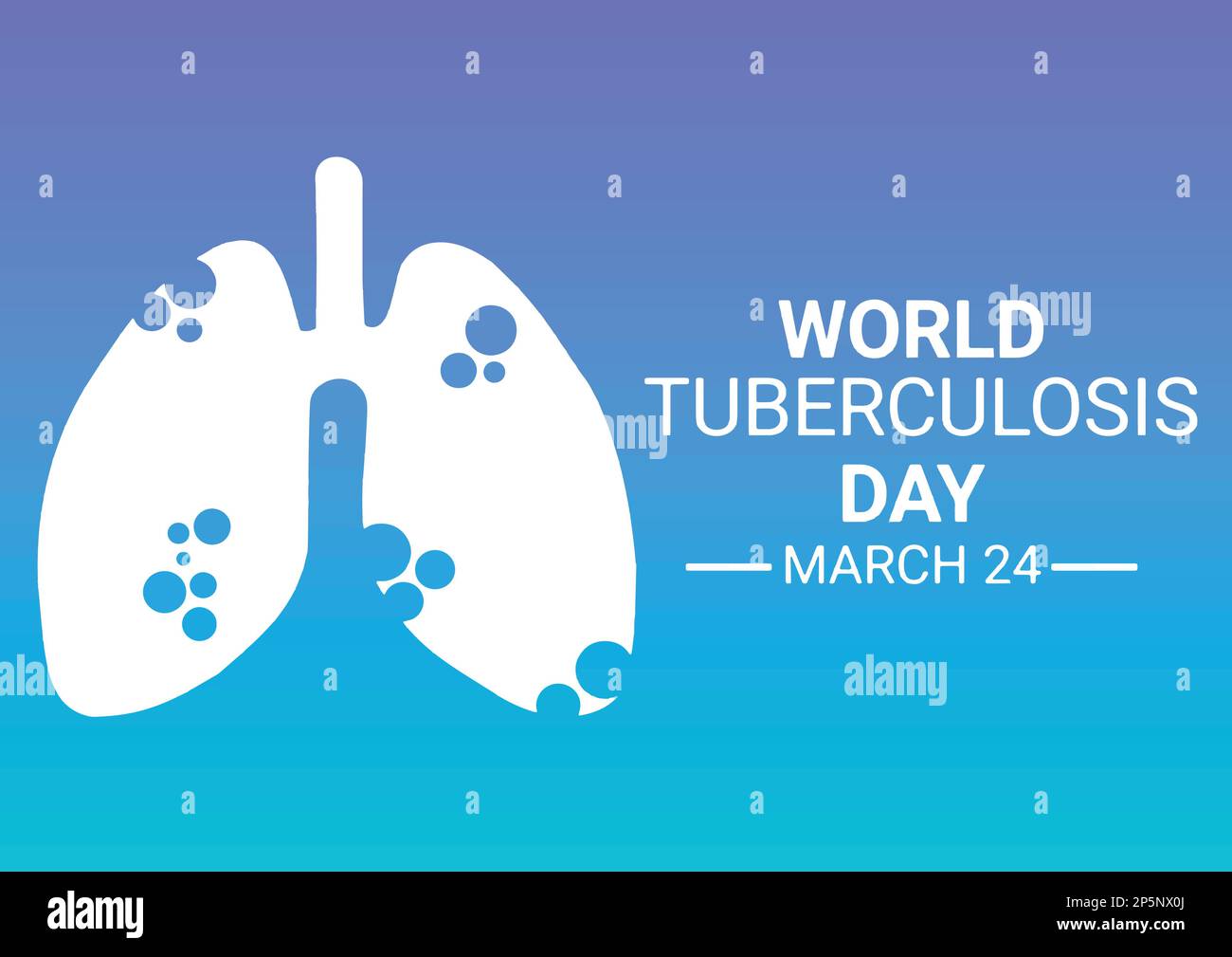 Giornata mondiale della tubercolosi. Marzo 24. Giorno importante. Illustrazione vettoriale. Illustrazione Vettoriale