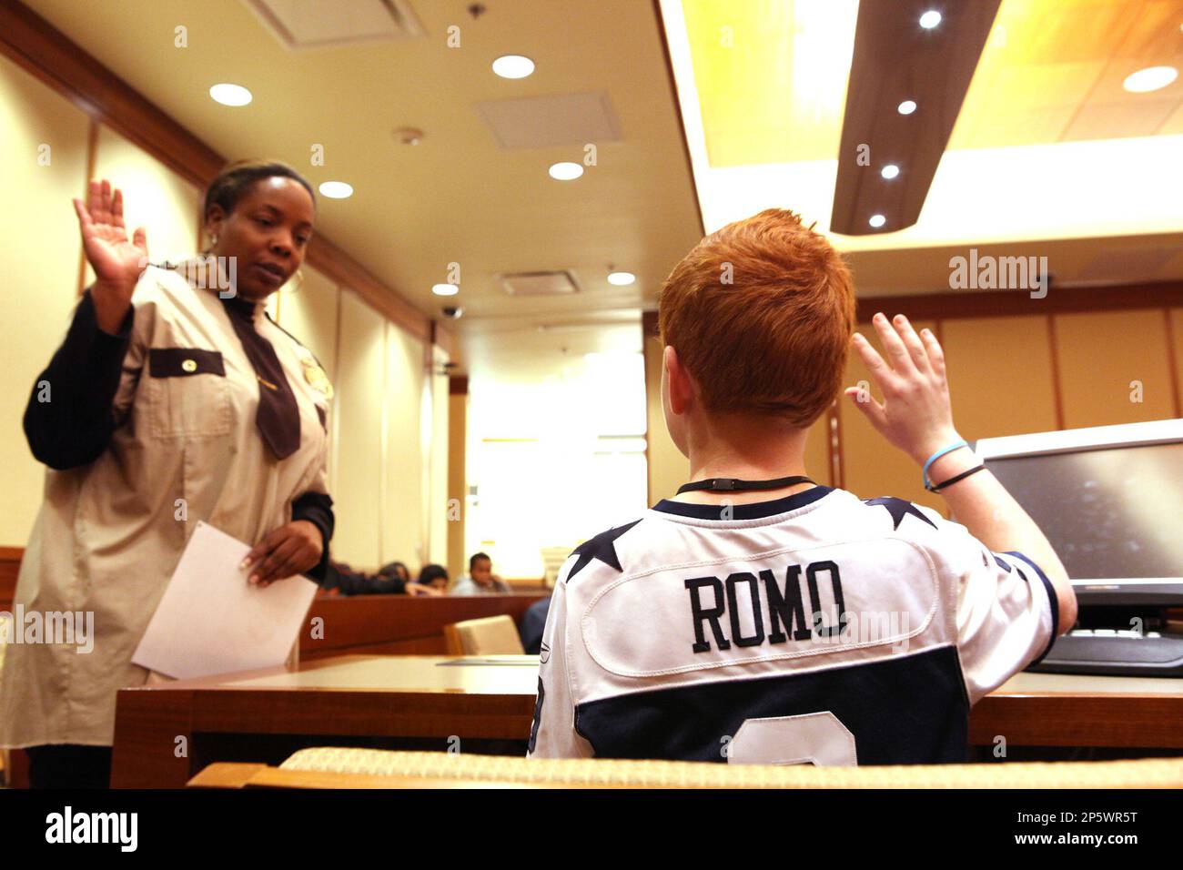 In this Dec. 13, 2012 photo, law student Brittnie Watkins, left, plays