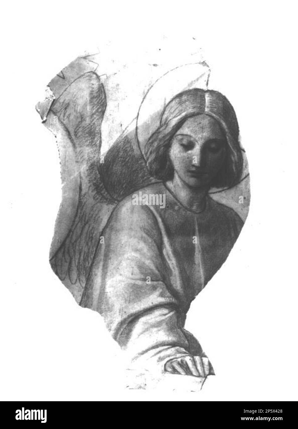 Cartoni animati per 'Christ in Majesty' in All Saints Church, Margaret Street, Londra (incompleto). Angel, William Dyce (Aberdeen, Scozia, 1806 - 1864) Foto Stock