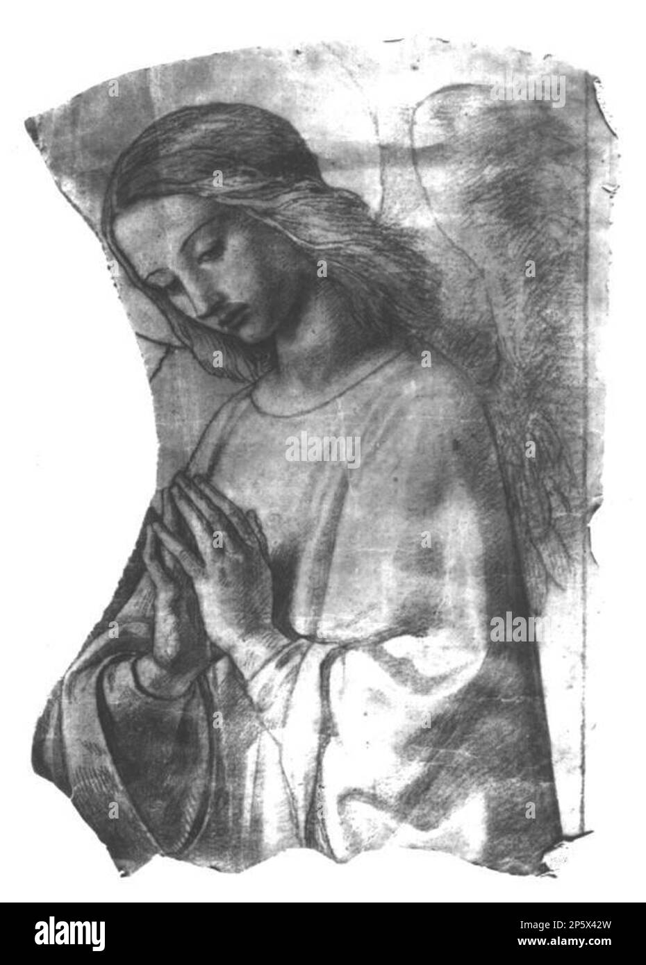 Cartoni animati per 'Christ in Majesty' in All Saints Church, Margaret Street, Londra (incompleto). Angel, William Dyce (Aberdeen, Scozia, 1806 - 1864) Foto Stock