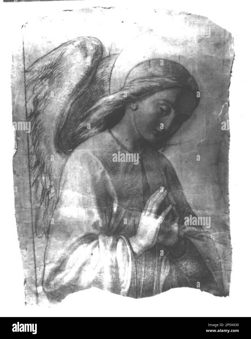 Cartoni animati per 'Christ in Majesty' in All Saints Church, Margaret Street, Londra (incompleto). Angel, William Dyce (Aberdeen, Scozia, 1806 - 1864) Foto Stock