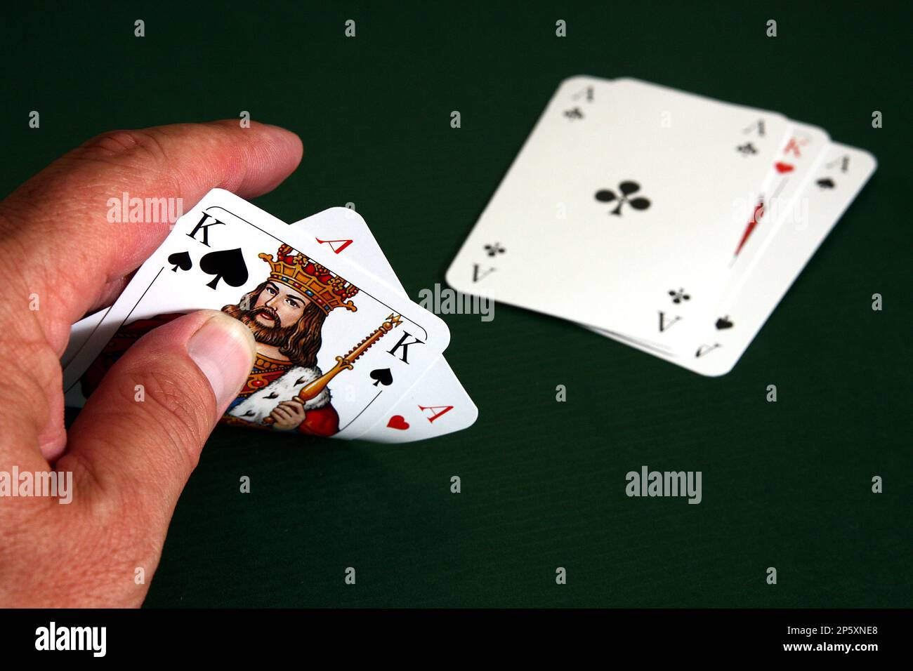 Full House a poker Foto Stock