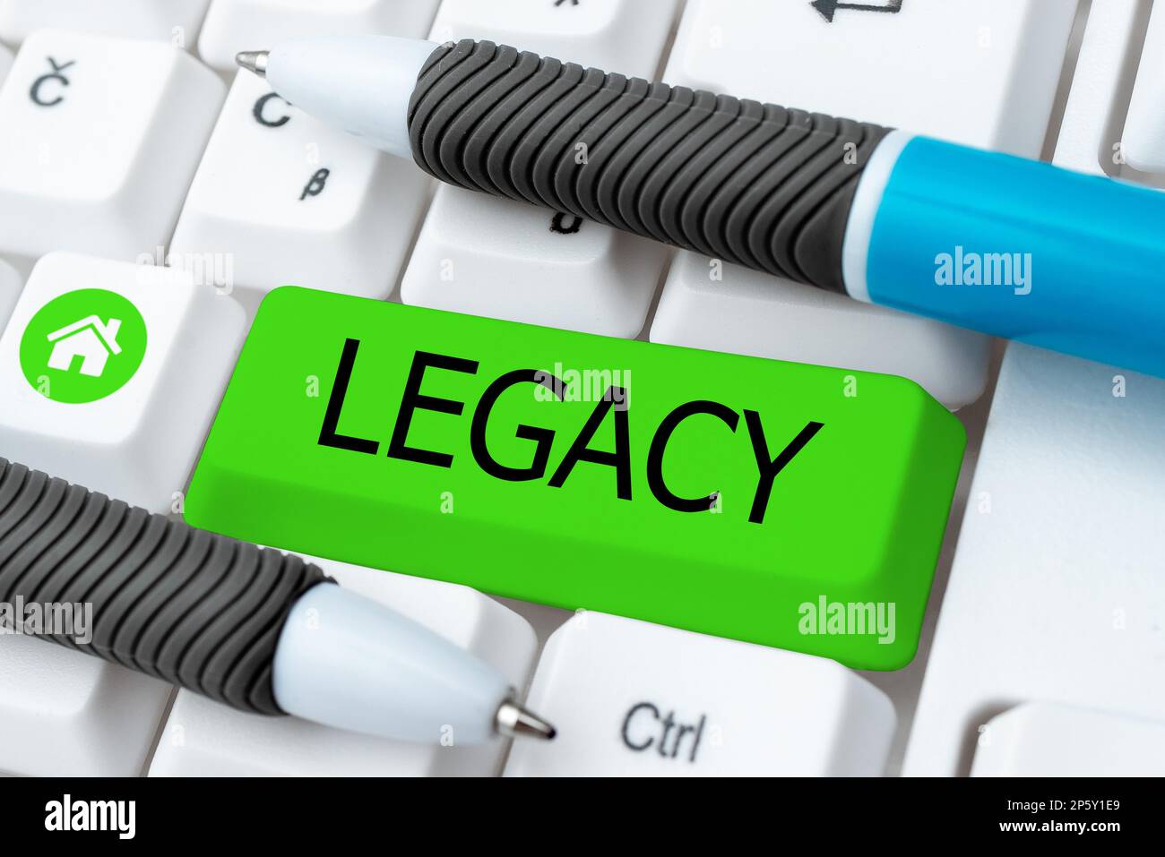 Ispirazione che mostra il segno Legacy. Parola per trasmesso ricevuto da un antenato Money Properties dato da volontà Foto Stock