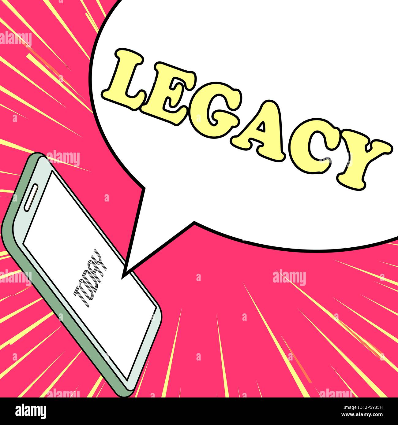 Didascalia concettuale Legacy. Foto concettuale trasmessa ricevuta da un antenato Money Properties data da volontà Foto Stock